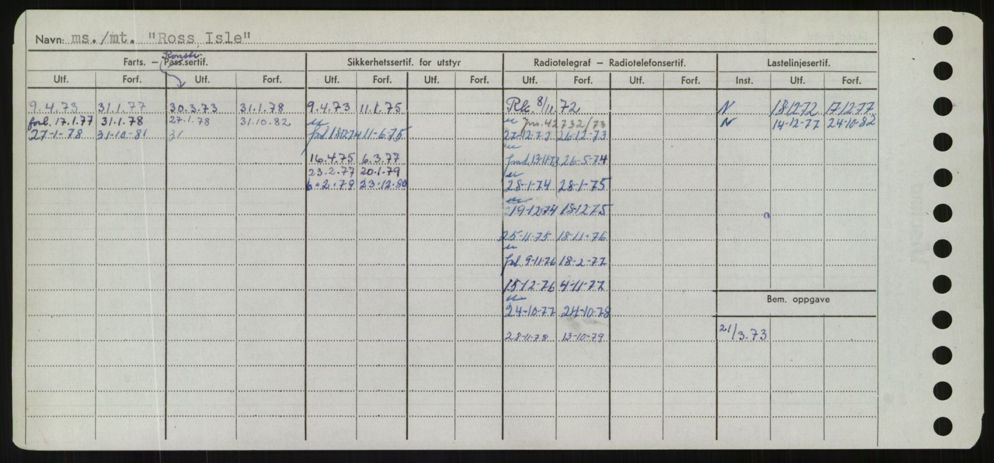 Sjøfartsdirektoratet med forløpere, Skipsmålingen, RA/S-1627/H/Hd/L0031: Fartøy, Rju-Sam, p. 194