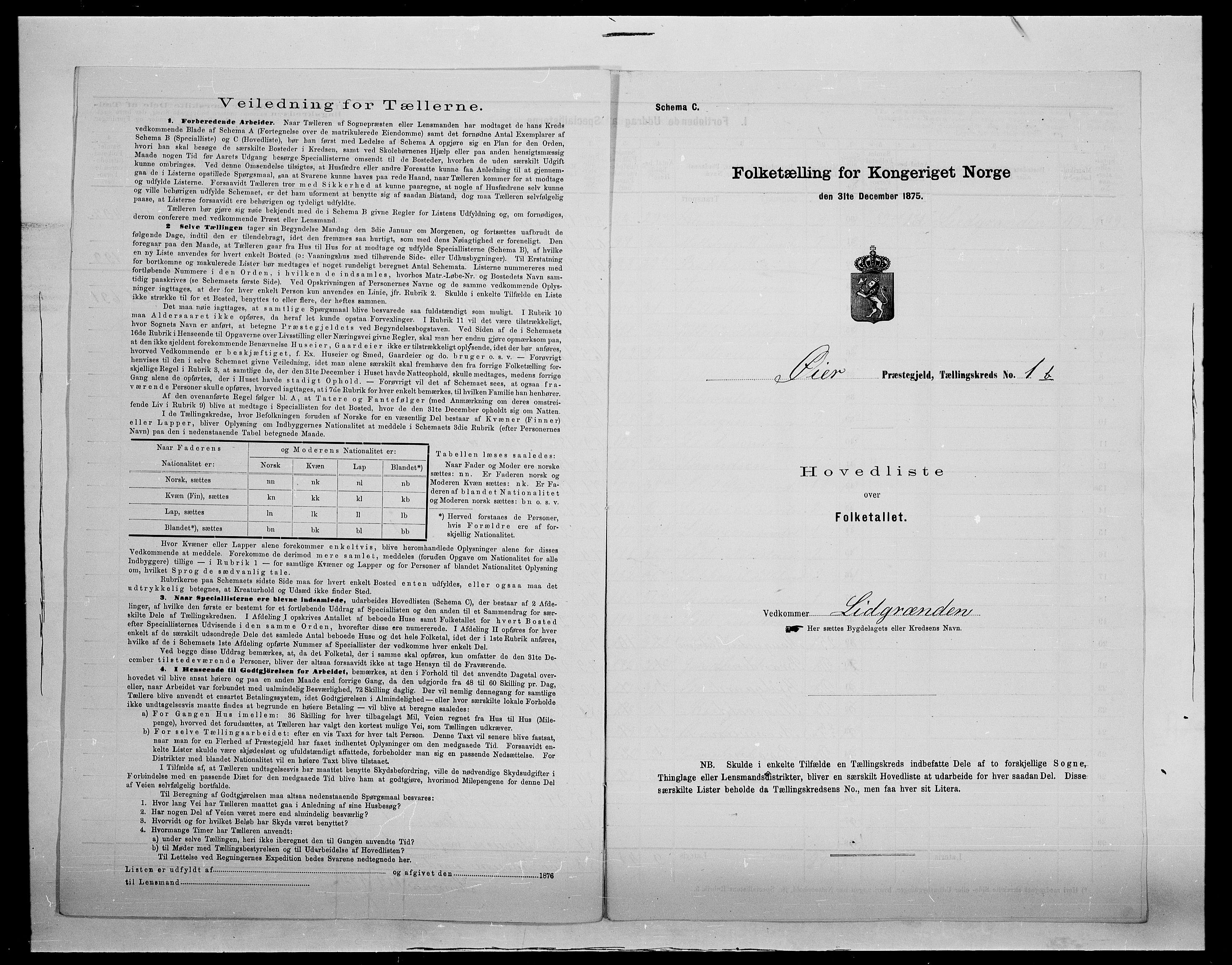 SAH, 1875 census for 0521P Øyer, 1875, p. 22