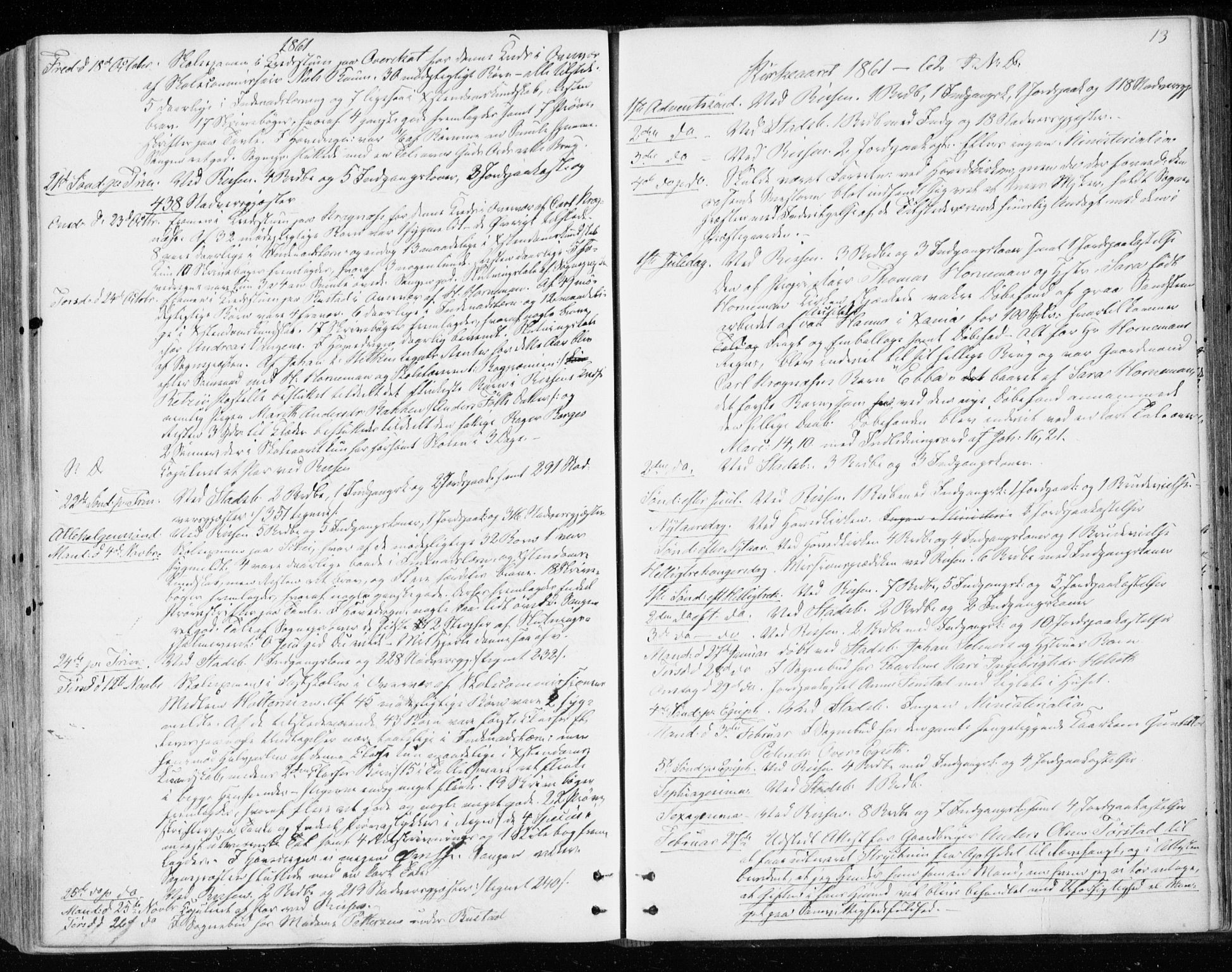 Ministerialprotokoller, klokkerbøker og fødselsregistre - Sør-Trøndelag, SAT/A-1456/646/L0612: Parish register (official) no. 646A10, 1858-1869, p. 13