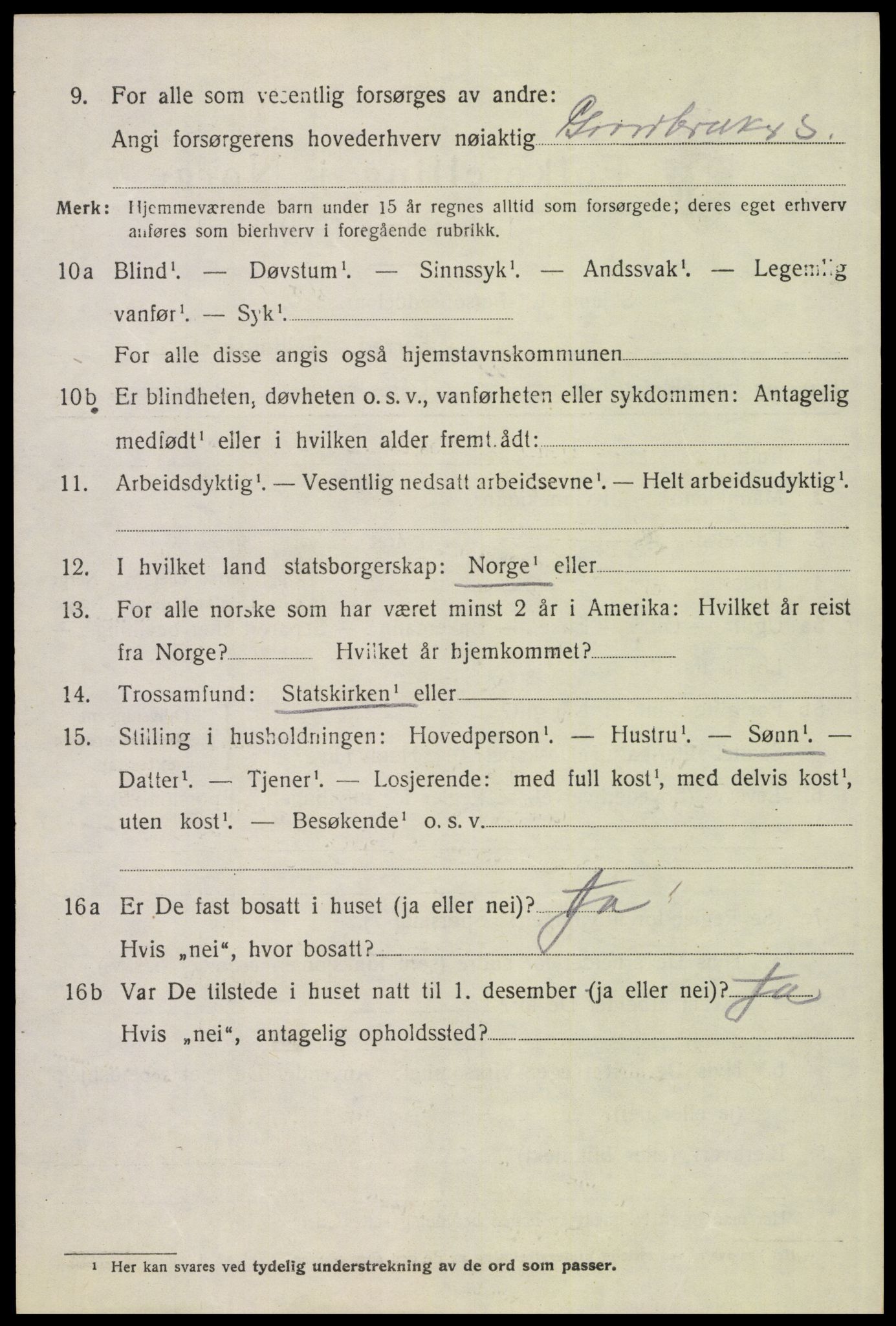 SAH, 1920 census for Tolga, 1920, p. 8448