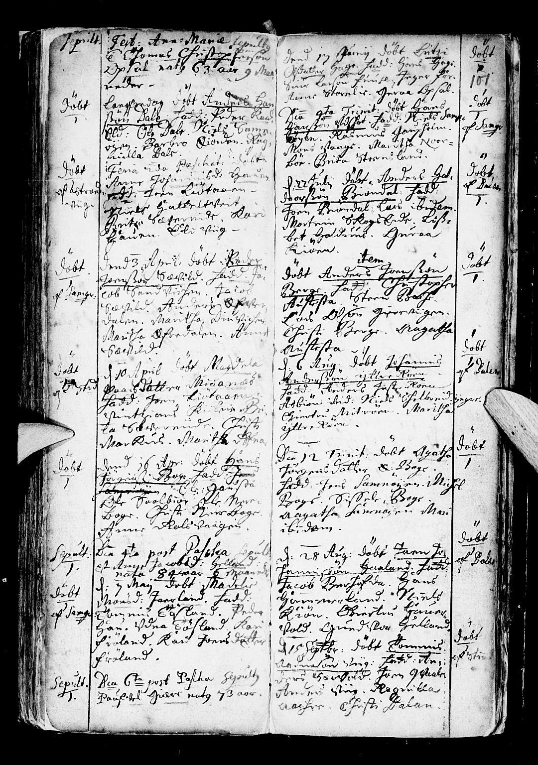 Os sokneprestembete, AV/SAB-A-99929: Parish register (official) no. A 6, 1669-1719, p. 101