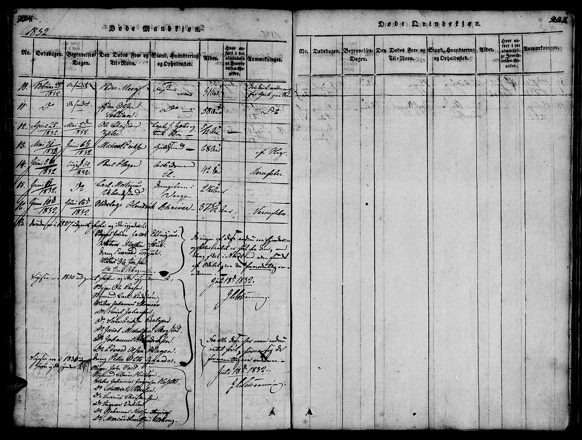 Ministerialprotokoller, klokkerbøker og fødselsregistre - Møre og Romsdal, AV/SAT-A-1454/572/L0842: Parish register (official) no. 572A05, 1819-1832, p. 224-225