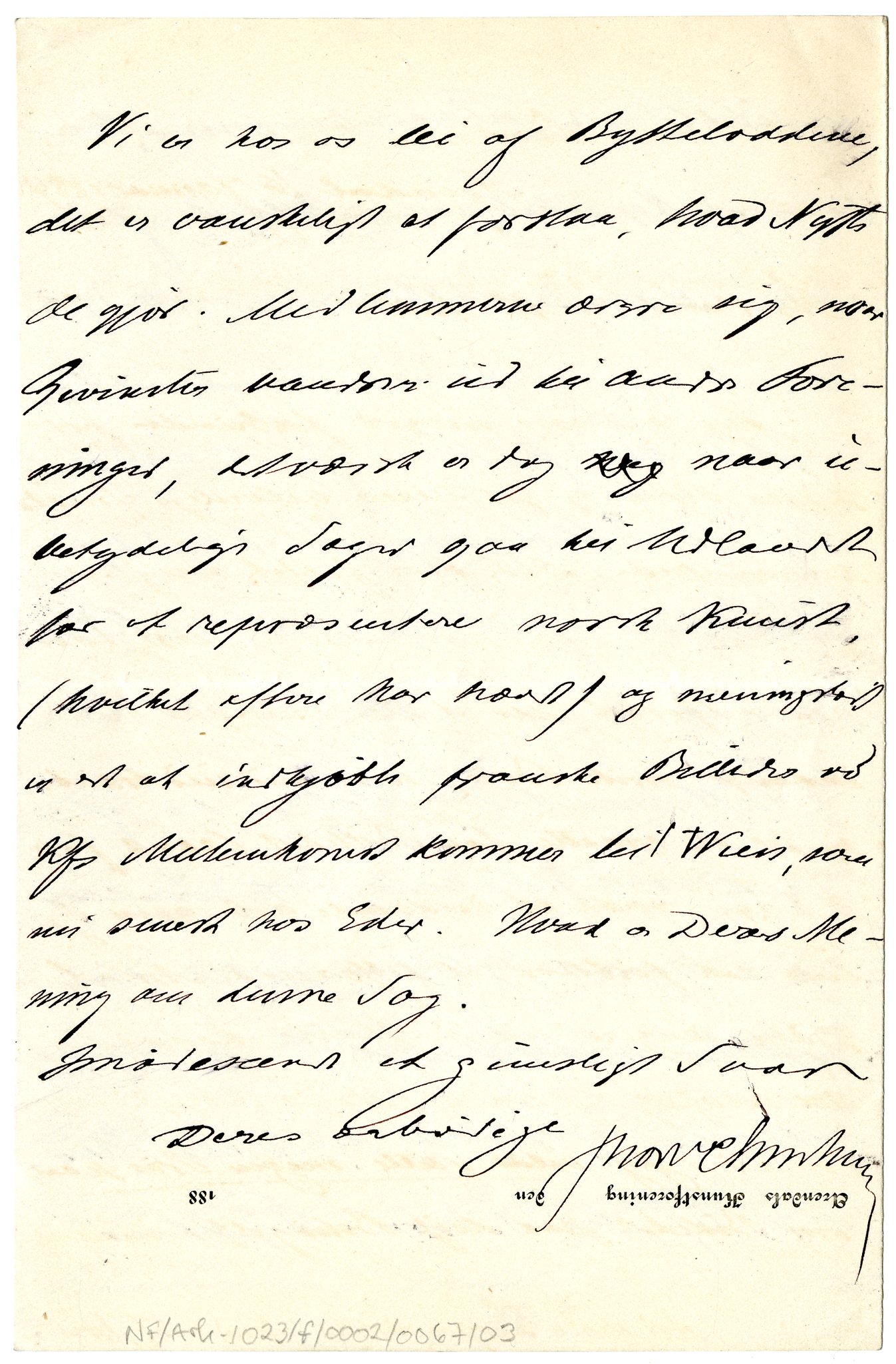 Diderik Maria Aalls brevsamling, NF/Ark-1023/F/L0002: D.M. Aalls brevsamling. B - C, 1799-1889, p. 351