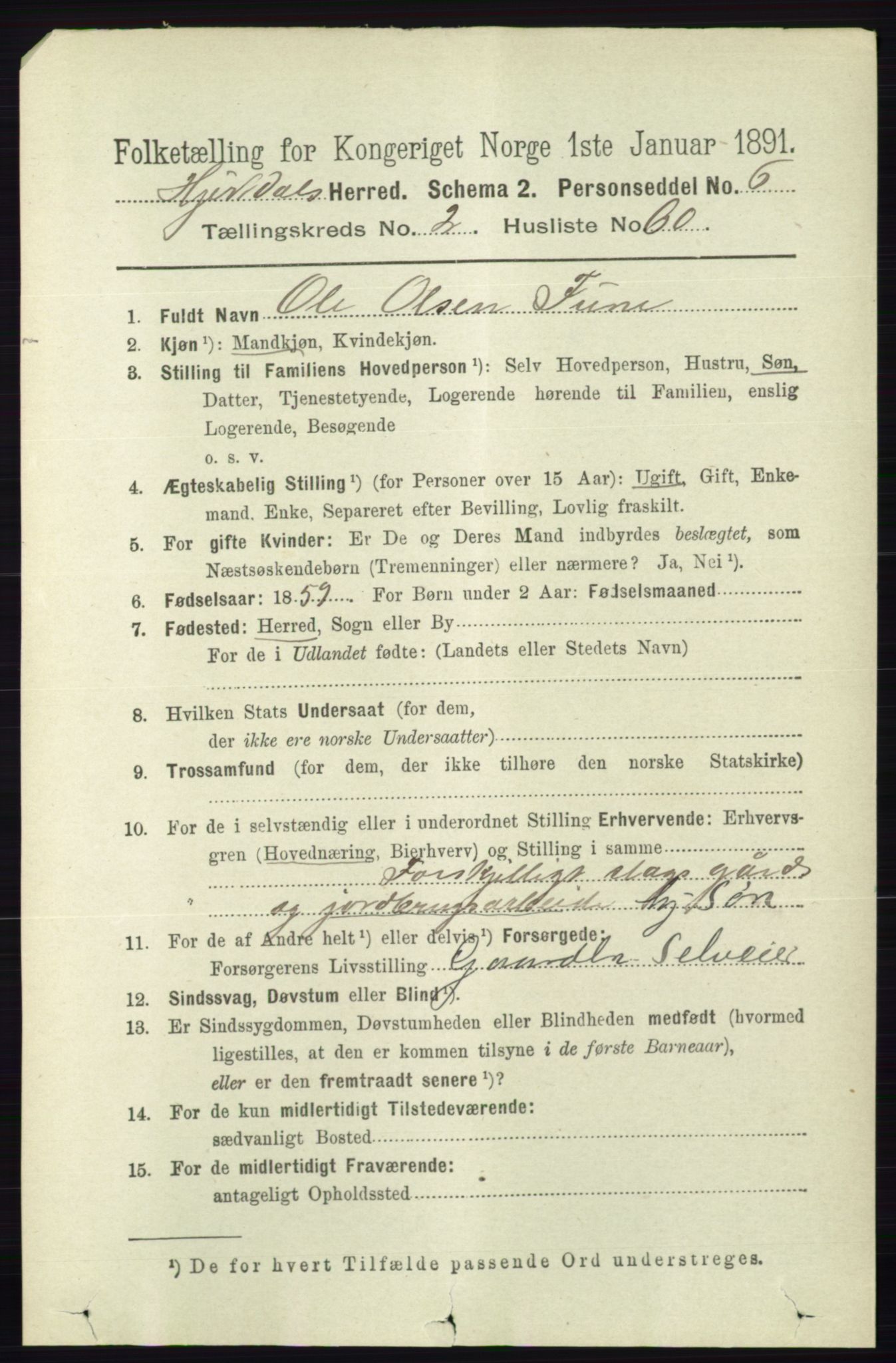 RA, 1891 census for 0827 Hjartdal, 1891, p. 973