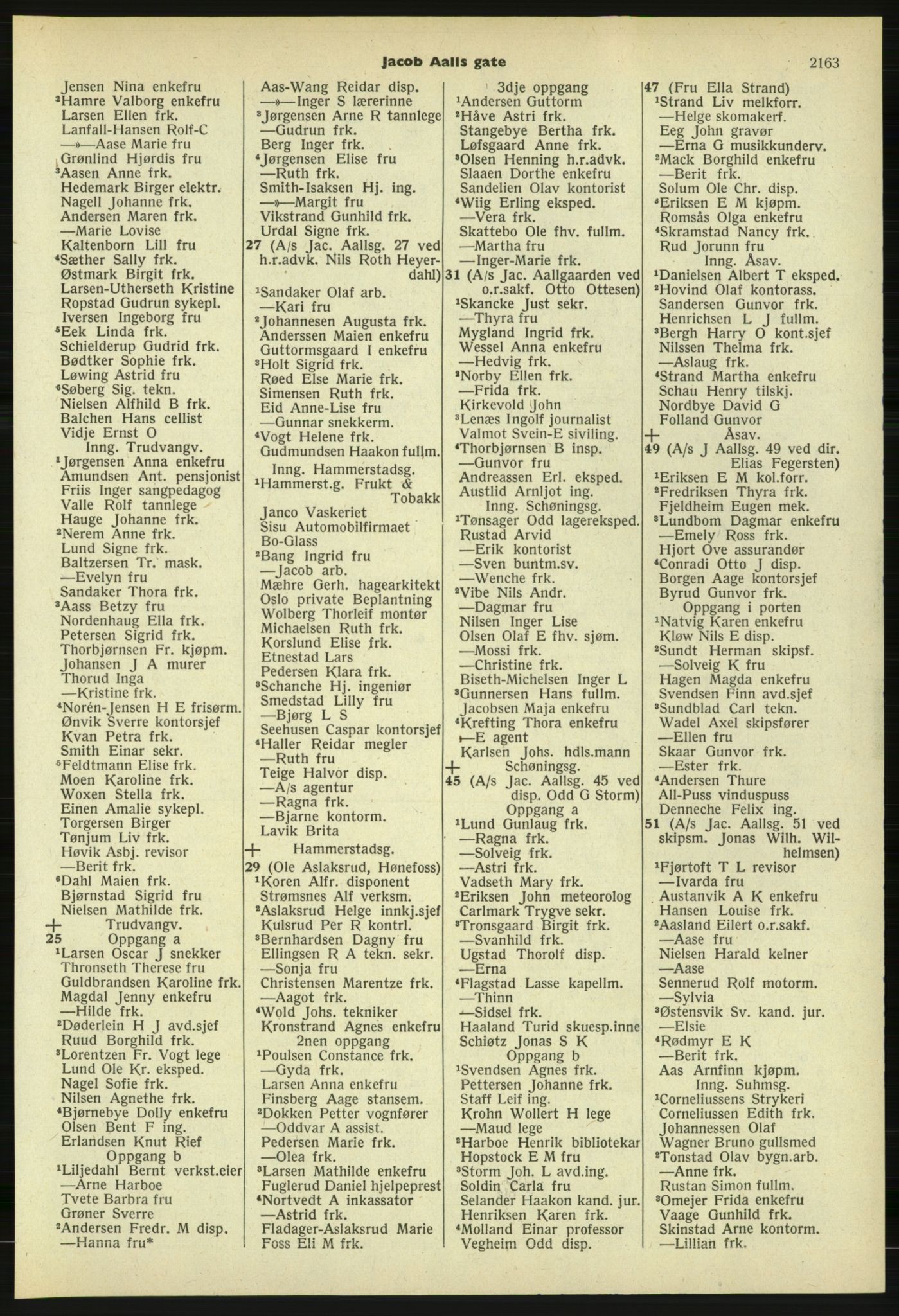 Kristiania/Oslo adressebok, PUBL/-, 1957-1958, p. 2163