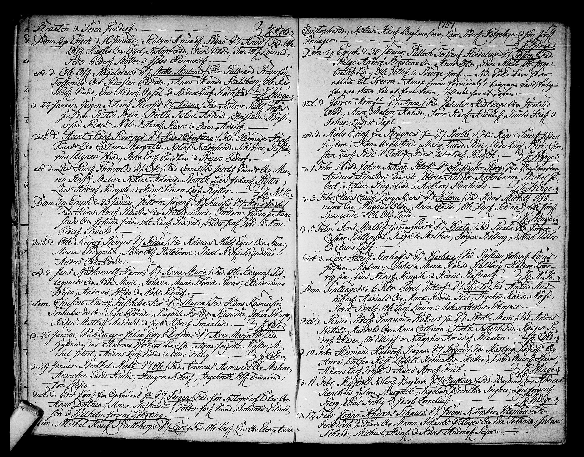 Kongsberg kirkebøker, SAKO/A-22/F/Fa/L0004: Parish register (official) no. I 4, 1756-1768, p. 17
