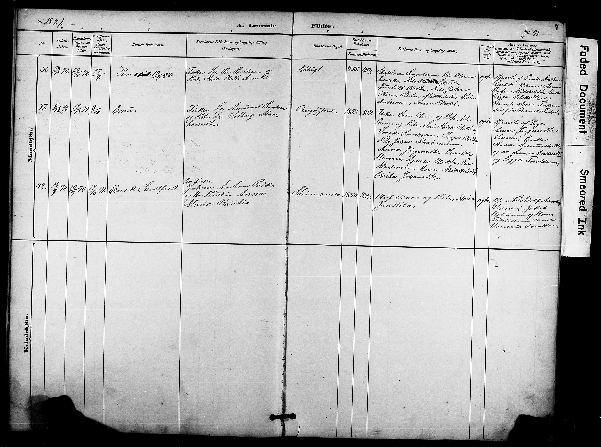 Sør-Varanger sokneprestkontor, AV/SATØ-S-1331/H/Hb/L0004klokker: Parish register (copy) no. 4, 1891-1912, p. 7