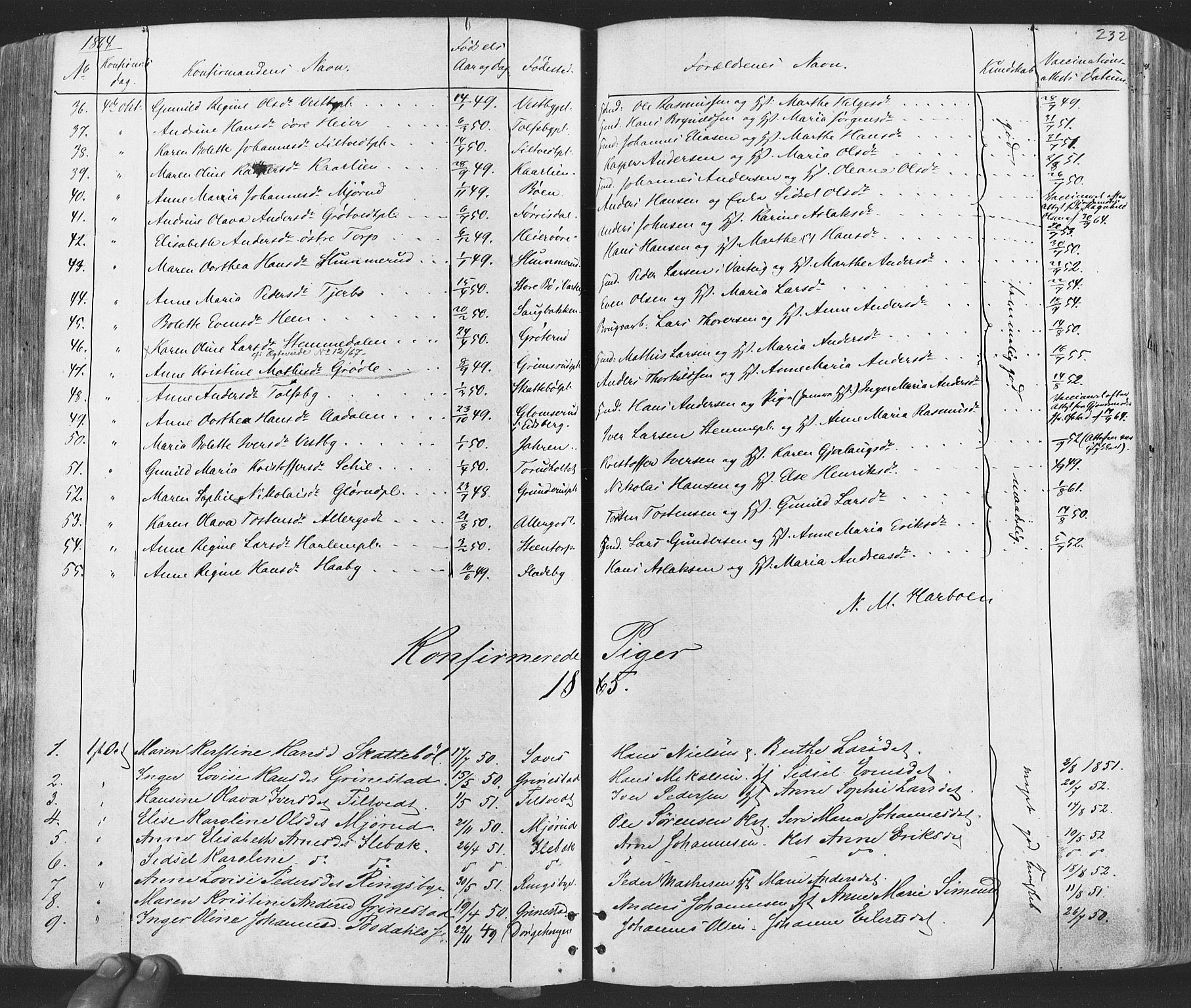 Rakkestad prestekontor Kirkebøker, SAO/A-2008/F/Fa/L0011: Parish register (official) no. I 11, 1862-1877, p. 232