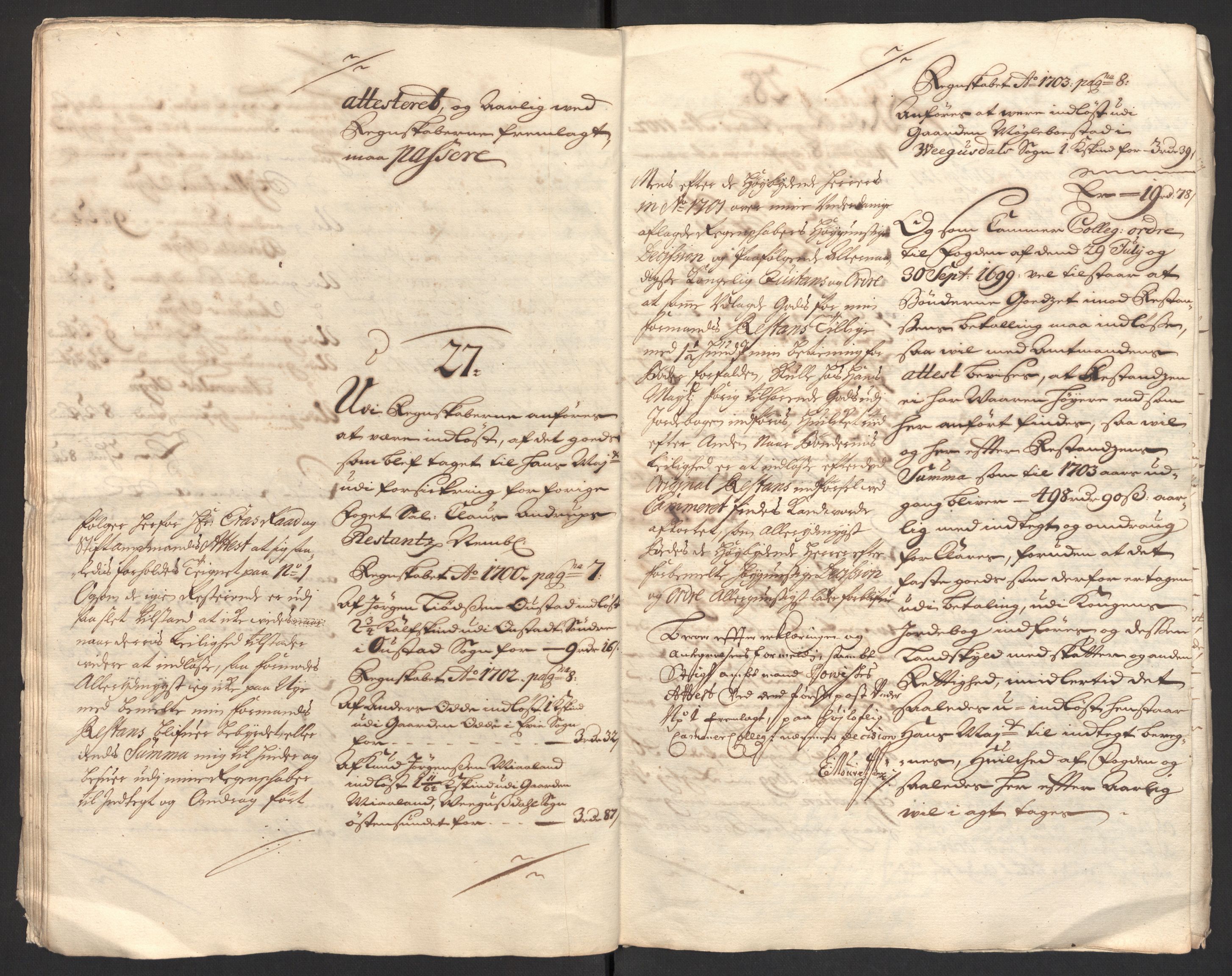 Rentekammeret inntil 1814, Reviderte regnskaper, Fogderegnskap, AV/RA-EA-4092/R40/L2447: Fogderegnskap Råbyggelag, 1703-1705, p. 129