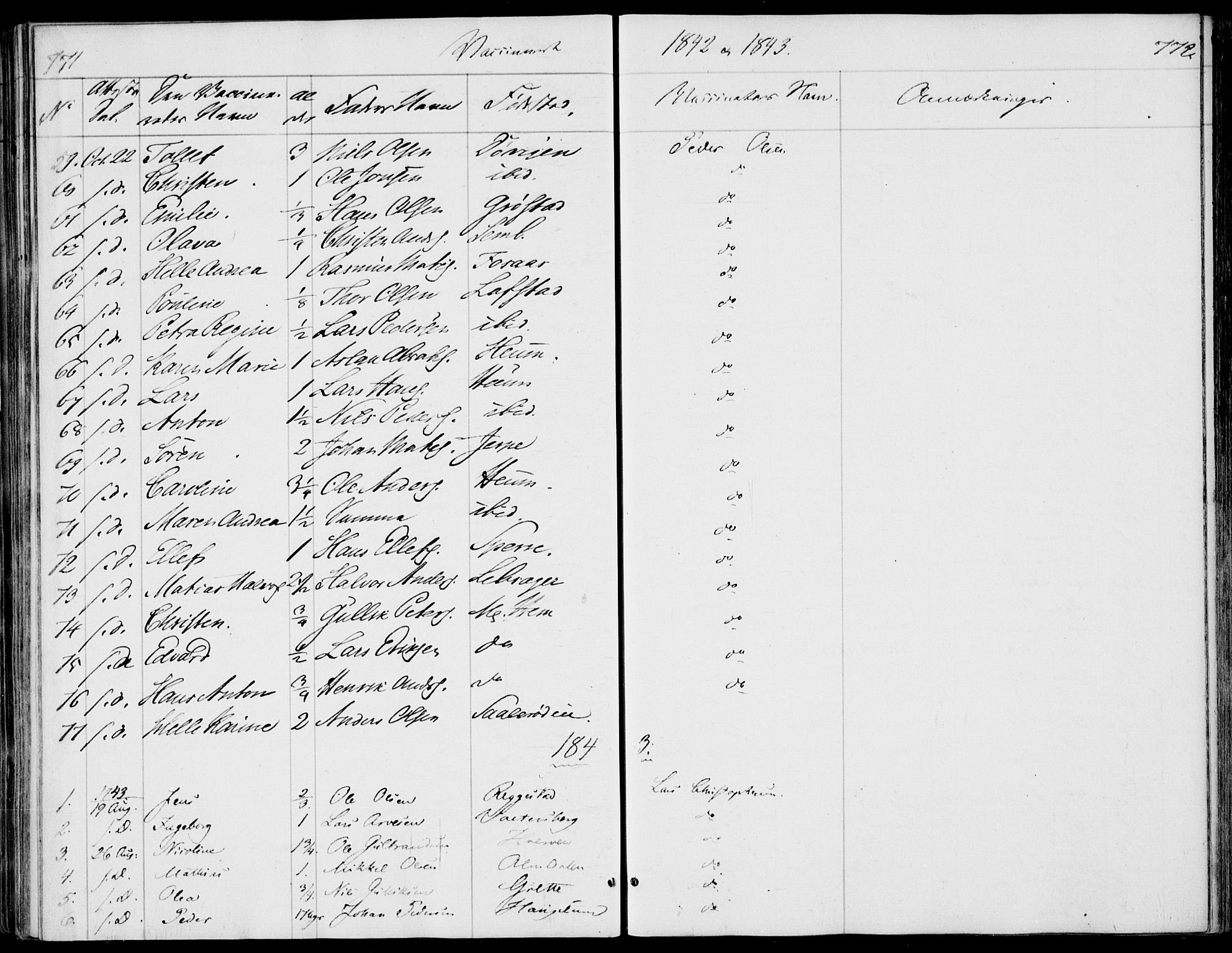 Våle kirkebøker, SAKO/A-334/F/Fa/L0009b: Parish register (official) no. I 9B, 1841-1860, p. 771-772