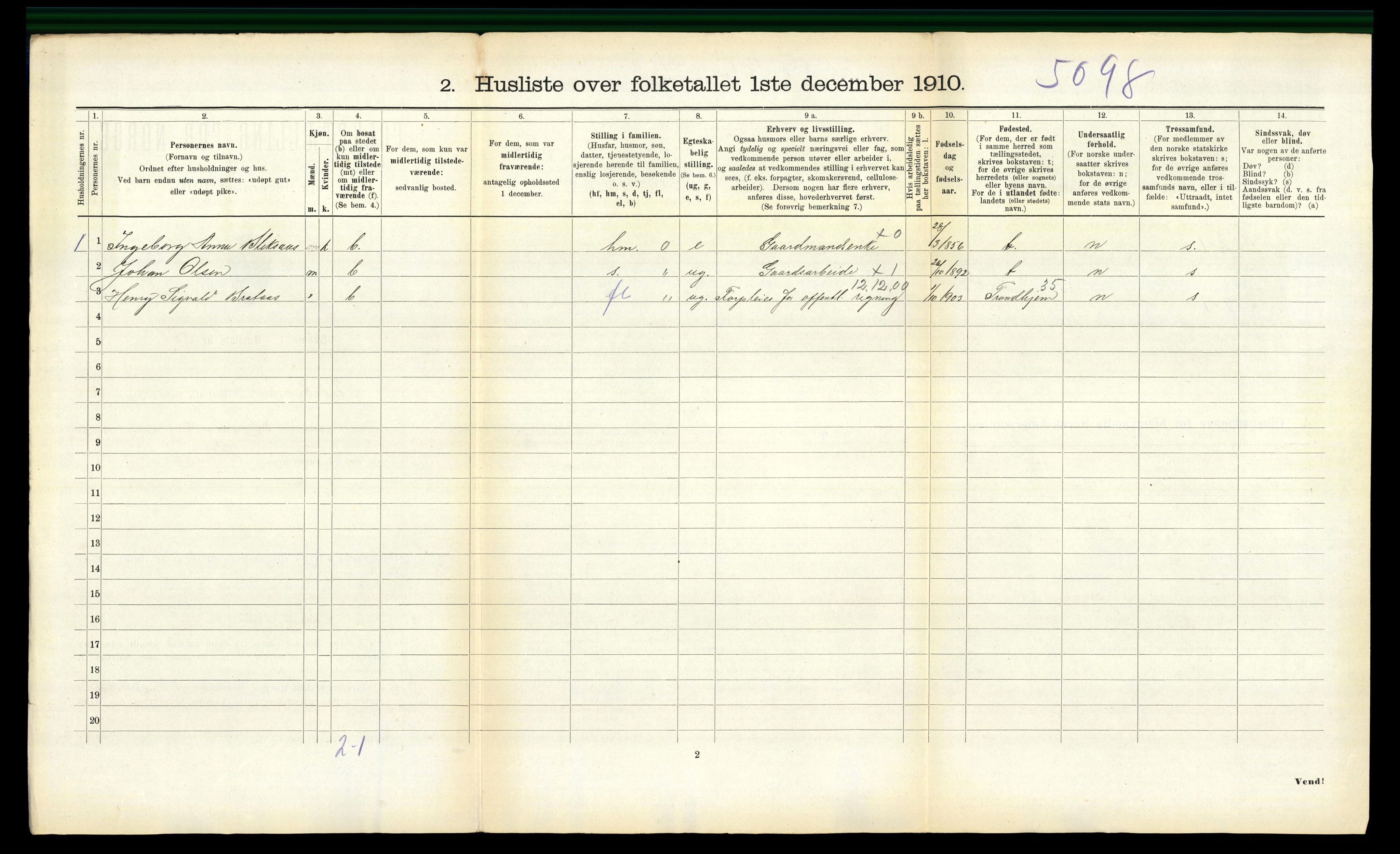 RA, 1910 census for Stadsbygd, 1910, p. 244