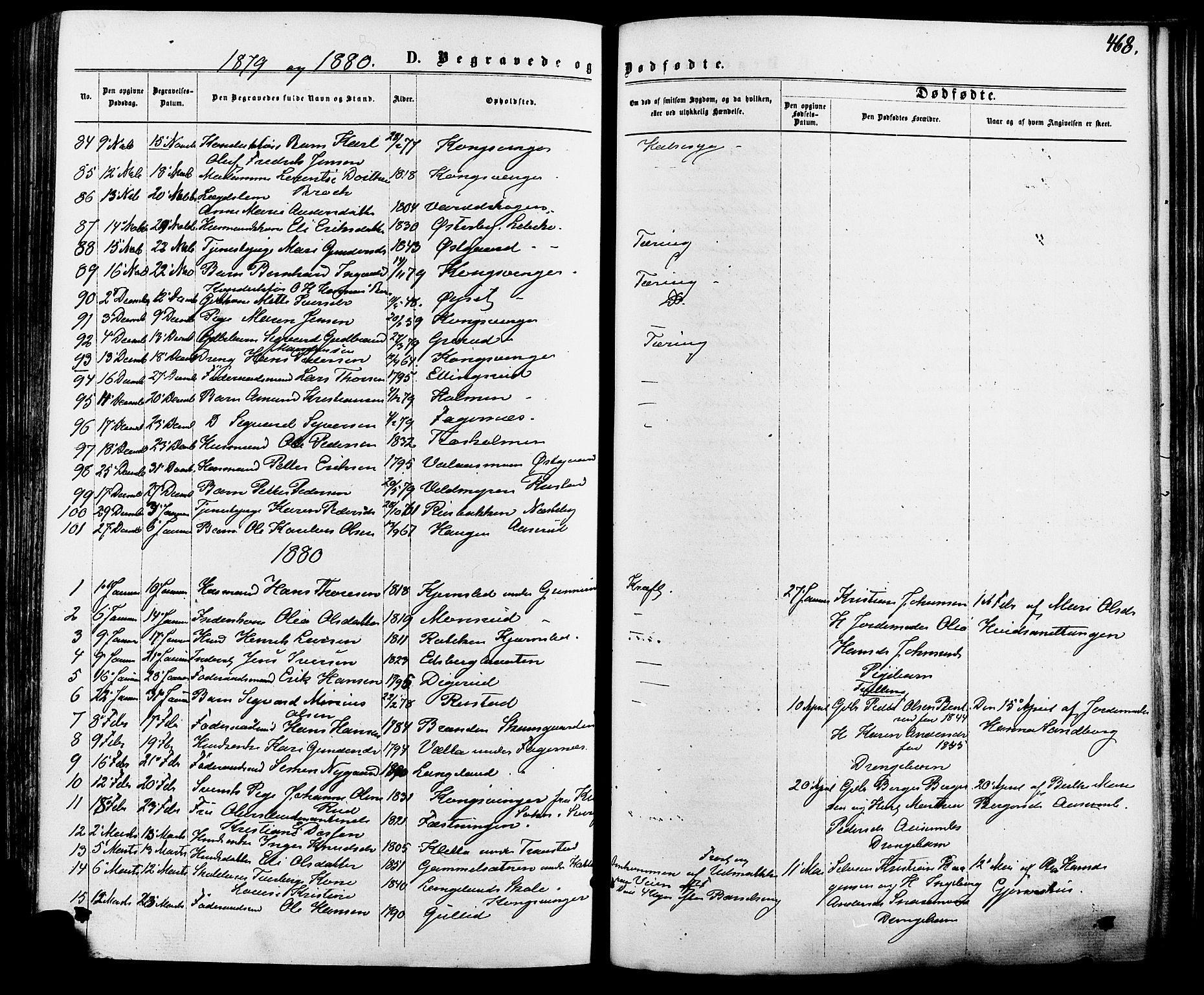 Vinger prestekontor, SAH/PREST-024/H/Ha/Haa/L0012: Parish register (official) no. 12, 1871-1880, p. 468