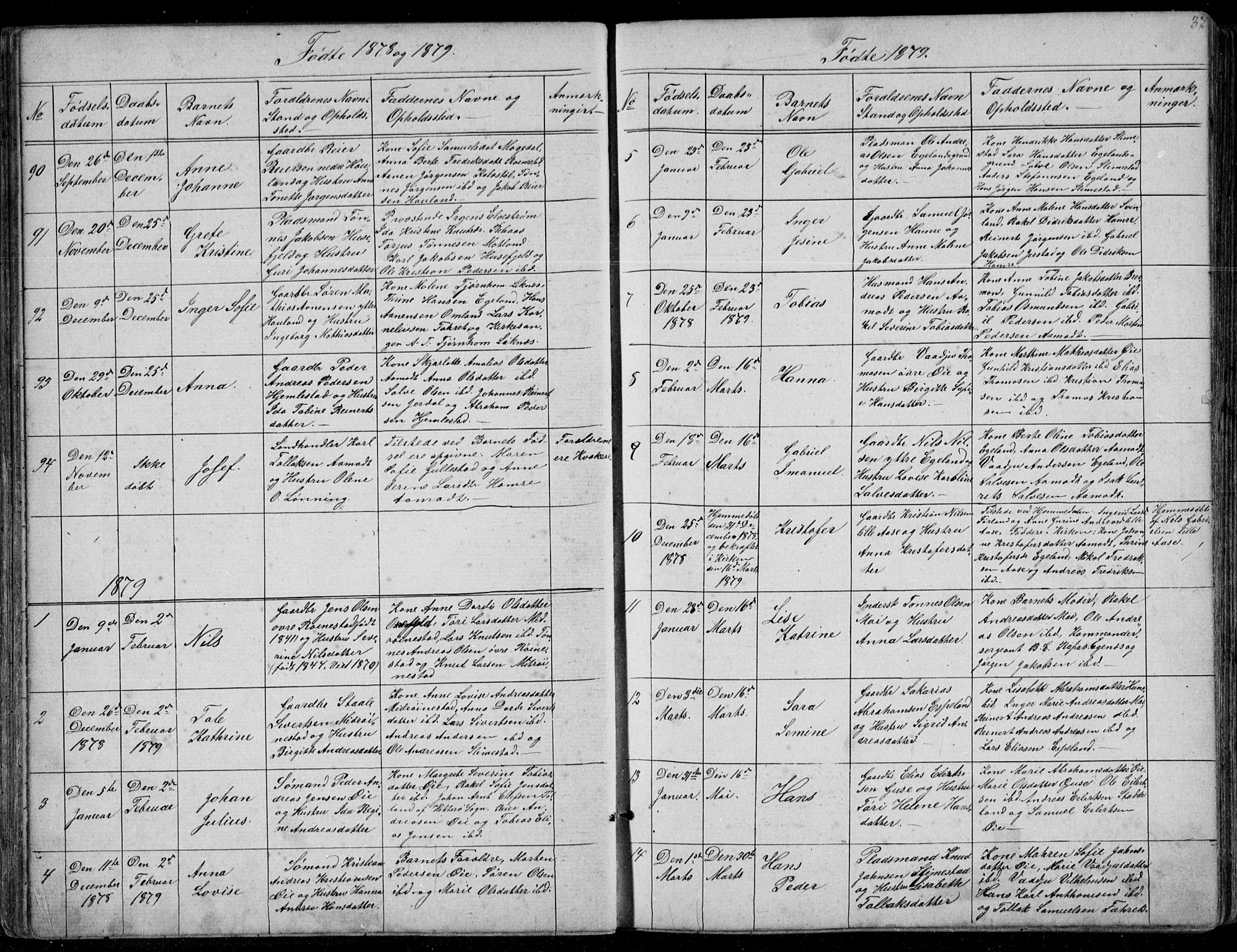 Kvinesdal sokneprestkontor, AV/SAK-1111-0026/F/Fb/Fbb/L0002: Parish register (copy) no. B 2, 1873-1897, p. 37
