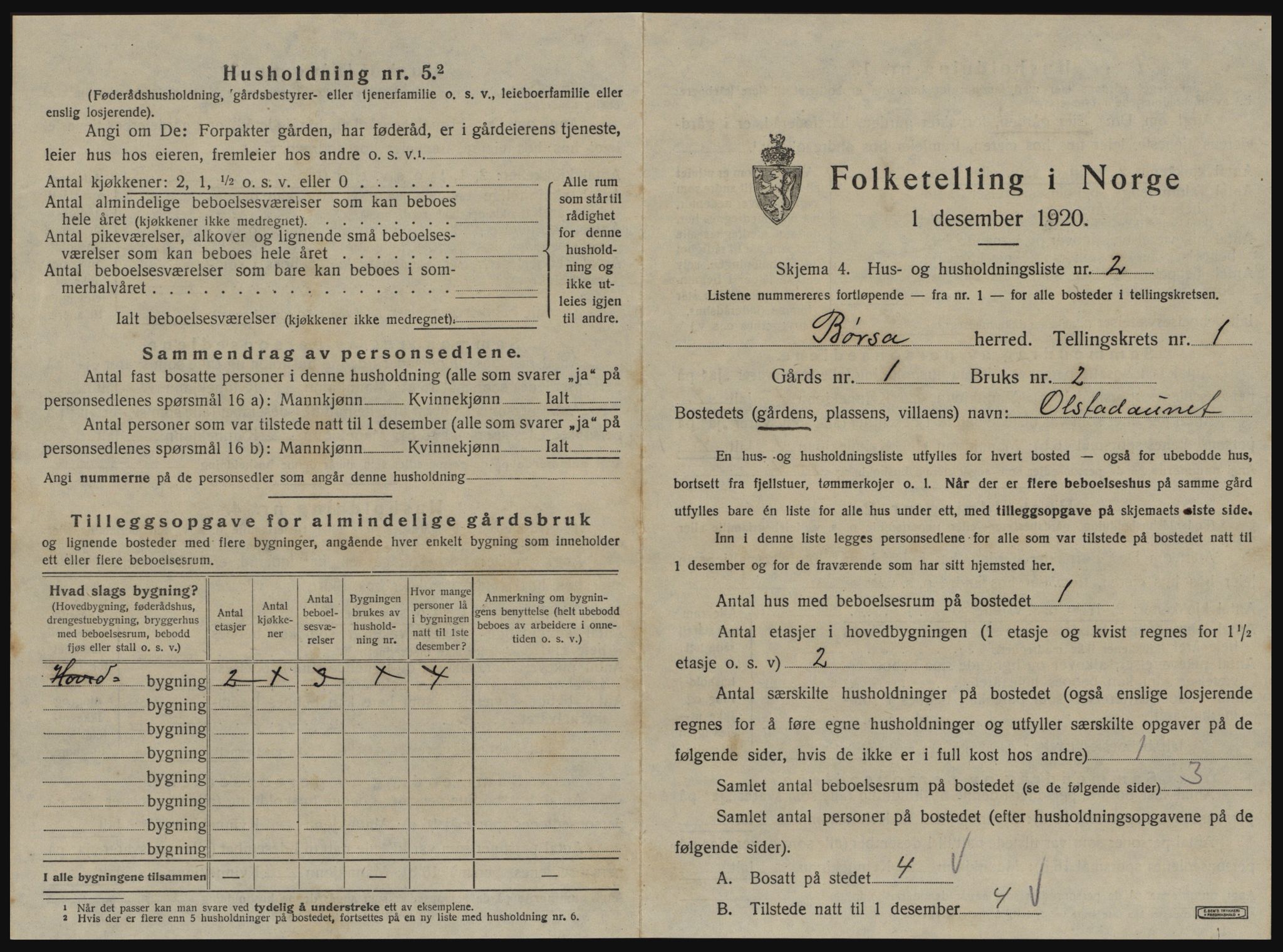 SAT, 1920 census for Børsa, 1920, p. 29