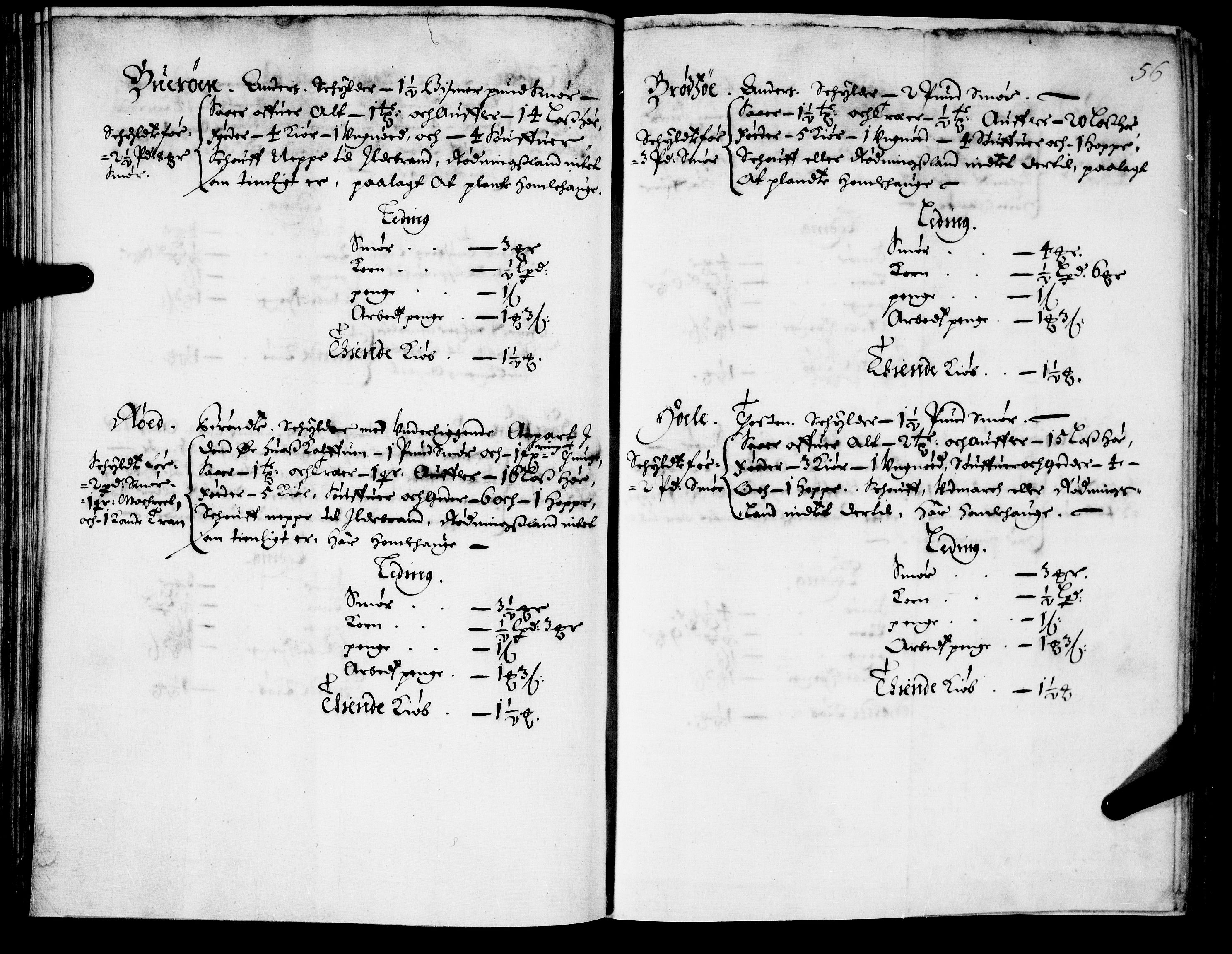 Rentekammeret inntil 1814, Realistisk ordnet avdeling, AV/RA-EA-4070/N/Nb/Nba/L0021: Brunla len, 1667, p. 55b-56a