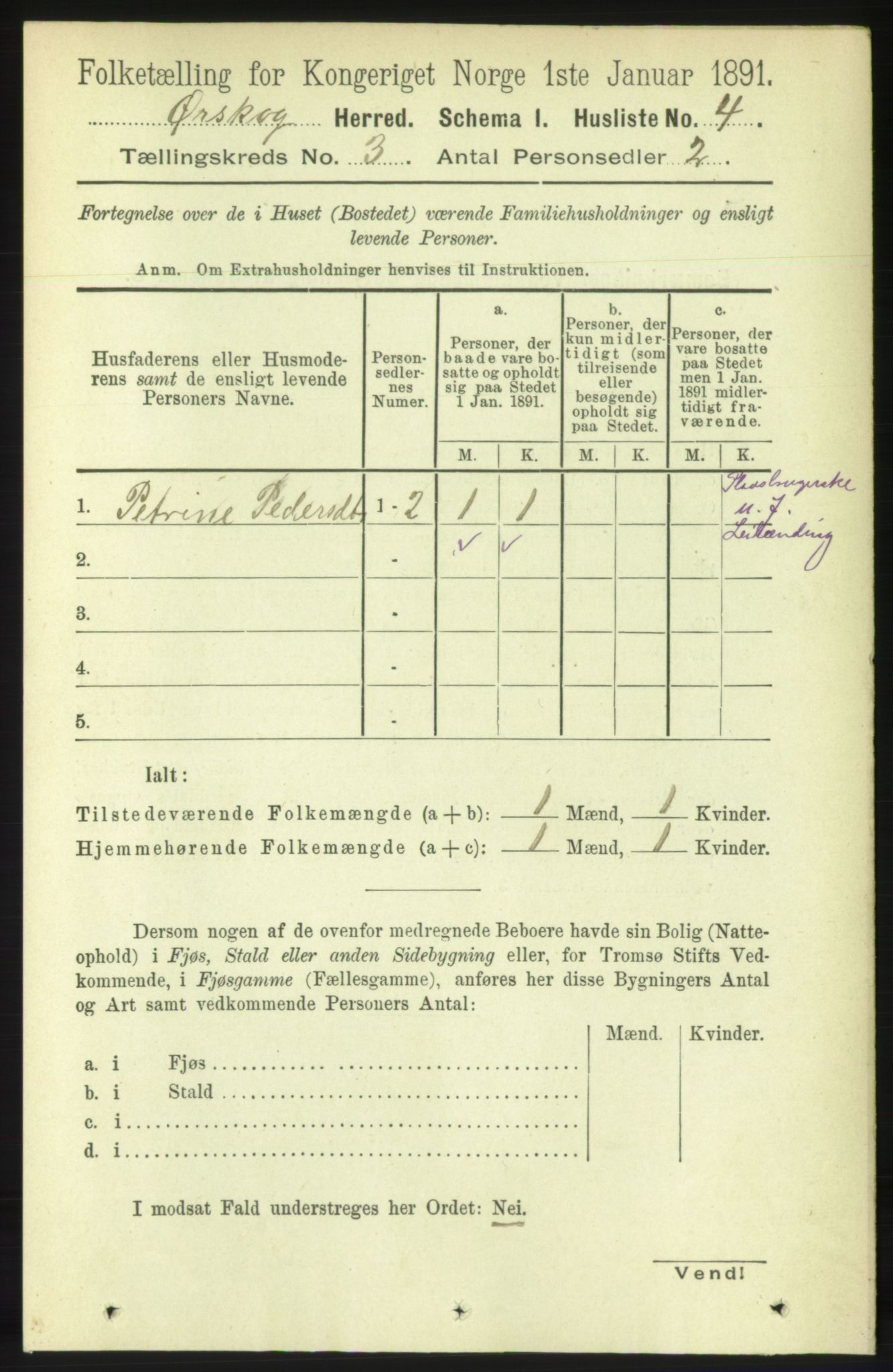 RA, 1891 census for 1527 Ørskog, 1891, p. 1238