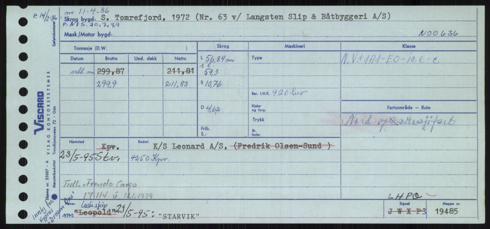 Sjøfartsdirektoratet med forløpere, Skipsmålingen, AV/RA-S-1627/H/Ha/L0005/0002: Fartøy, S-Sven / Fartøy, Skjo-Sven, p. 411