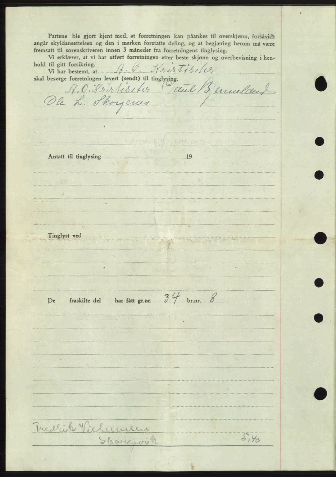 Romsdal sorenskriveri, SAT/A-4149/1/2/2C: Mortgage book no. A19, 1946-1946, Diary no: : 176/1946