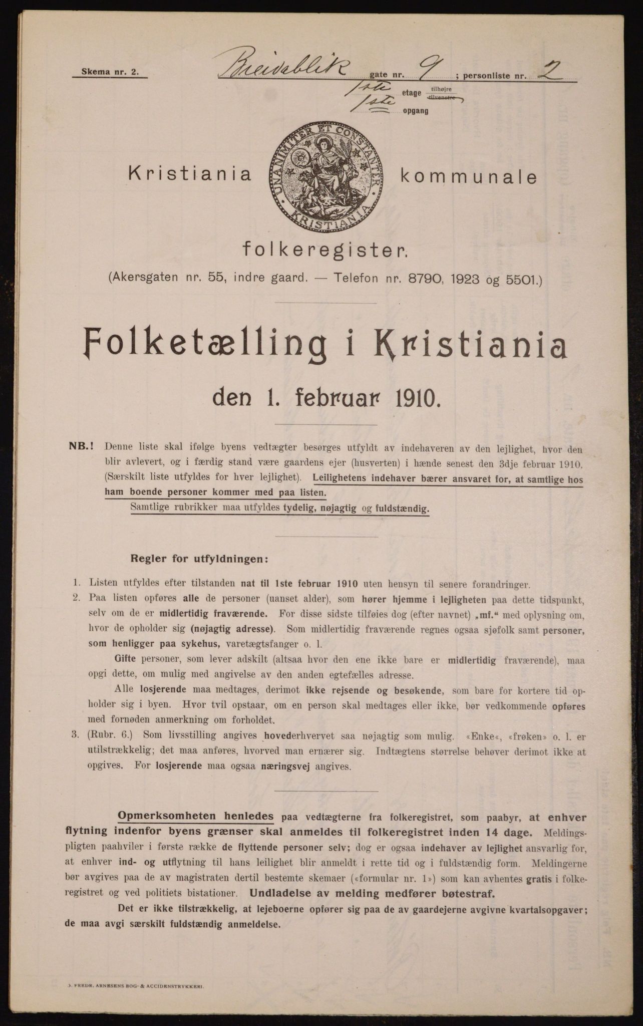 OBA, Municipal Census 1910 for Kristiania, 1910, p. 7802