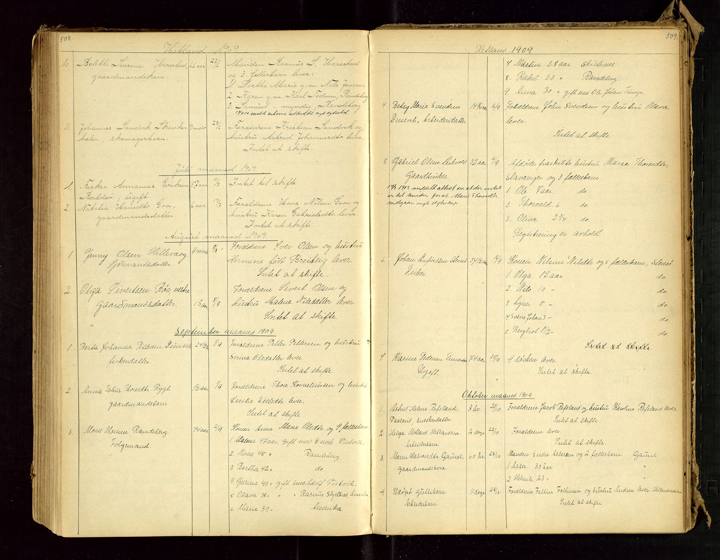 Jæren sorenskriveri, AV/SAST-A-100310/01/5/52/52B/L0002: DØDSFALLPROTOKOLL, 1896-1910, p. 508-509