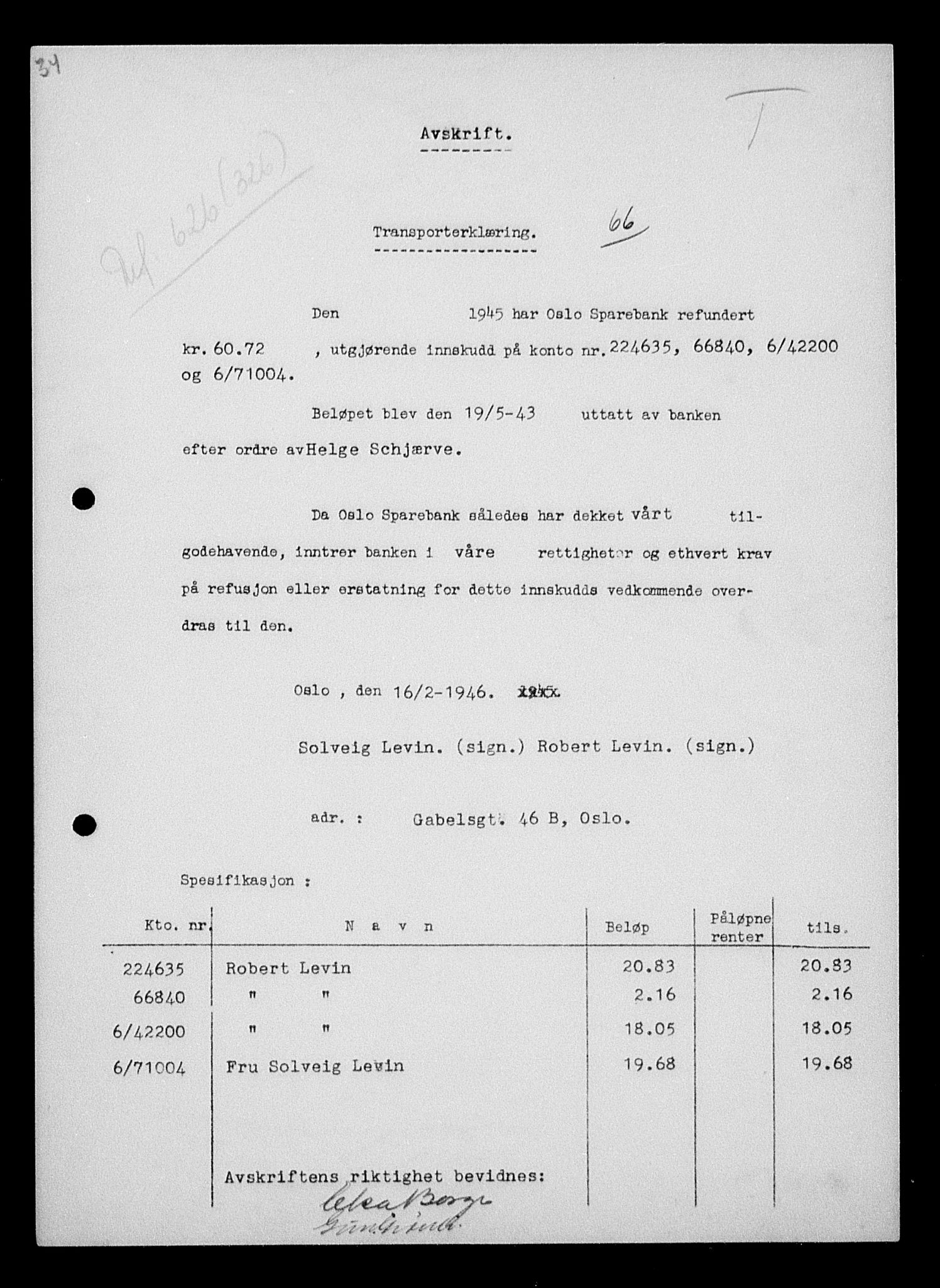 Justisdepartementet, Tilbakeføringskontoret for inndratte formuer, AV/RA-S-1564/H/Hc/Hcc/L0958: --, 1945-1947, p. 288