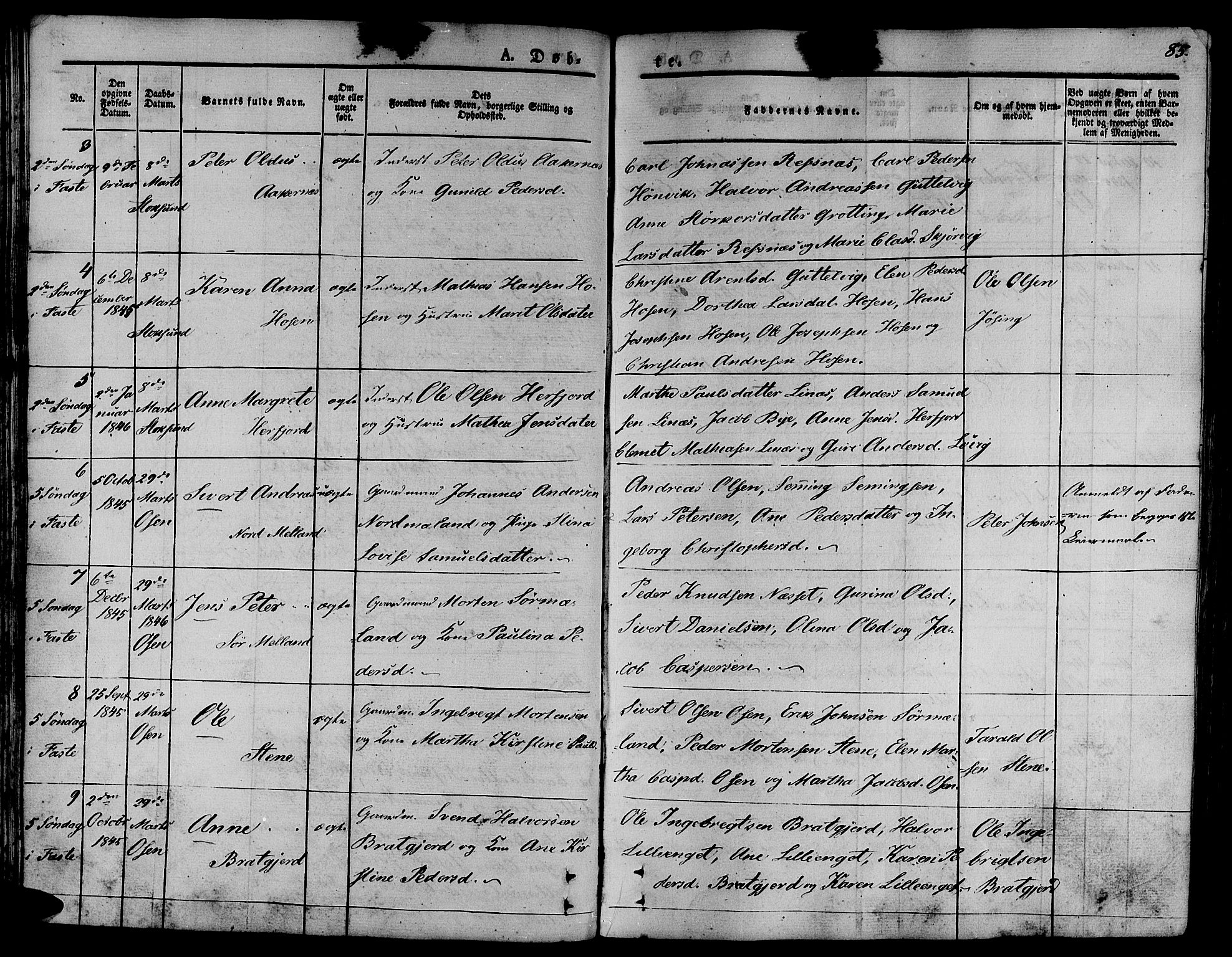 Ministerialprotokoller, klokkerbøker og fødselsregistre - Sør-Trøndelag, SAT/A-1456/657/L0703: Parish register (official) no. 657A04, 1831-1846, p. 85