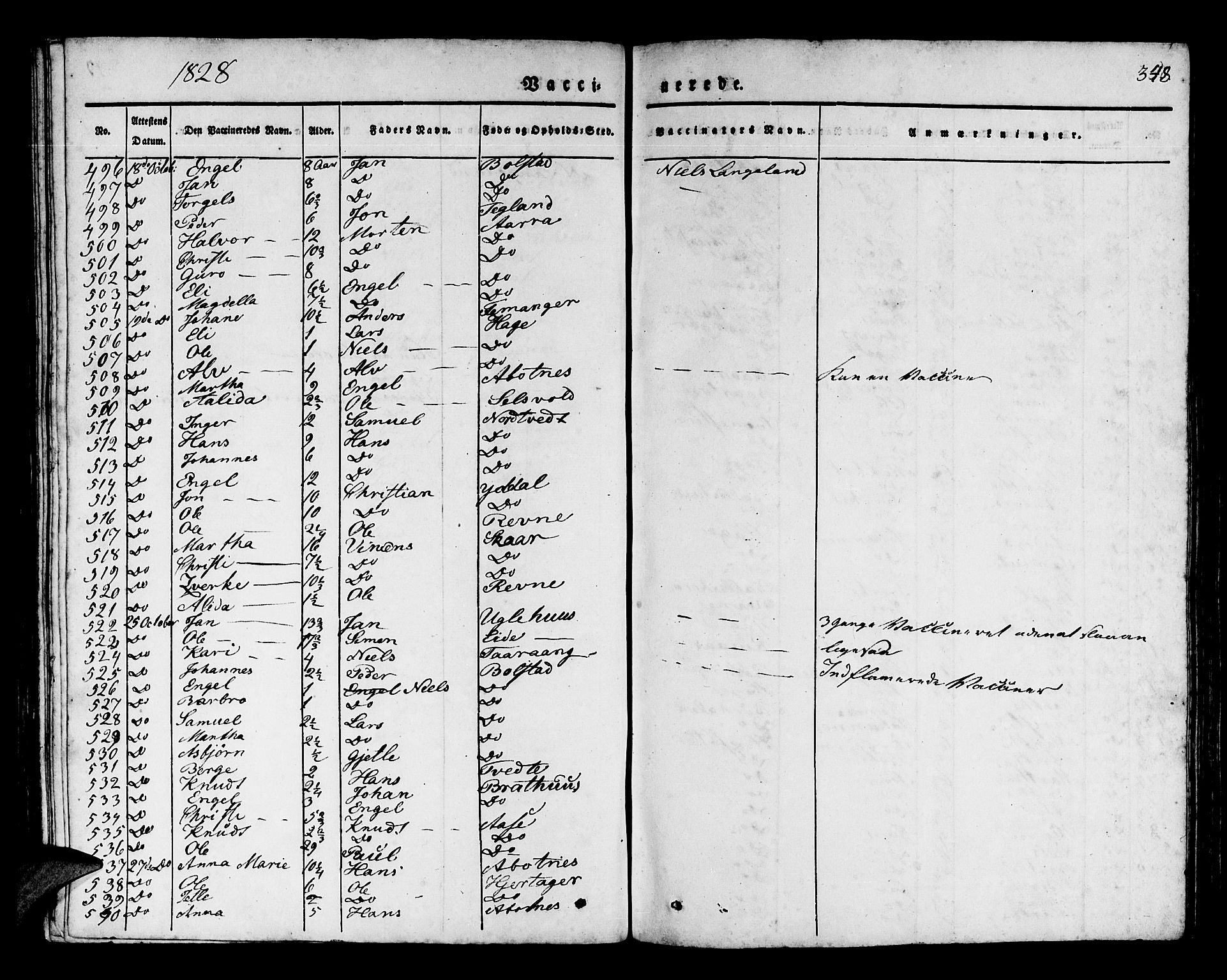 Os sokneprestembete, AV/SAB-A-99929: Parish register (official) no. A 14, 1826-1839, p. 348