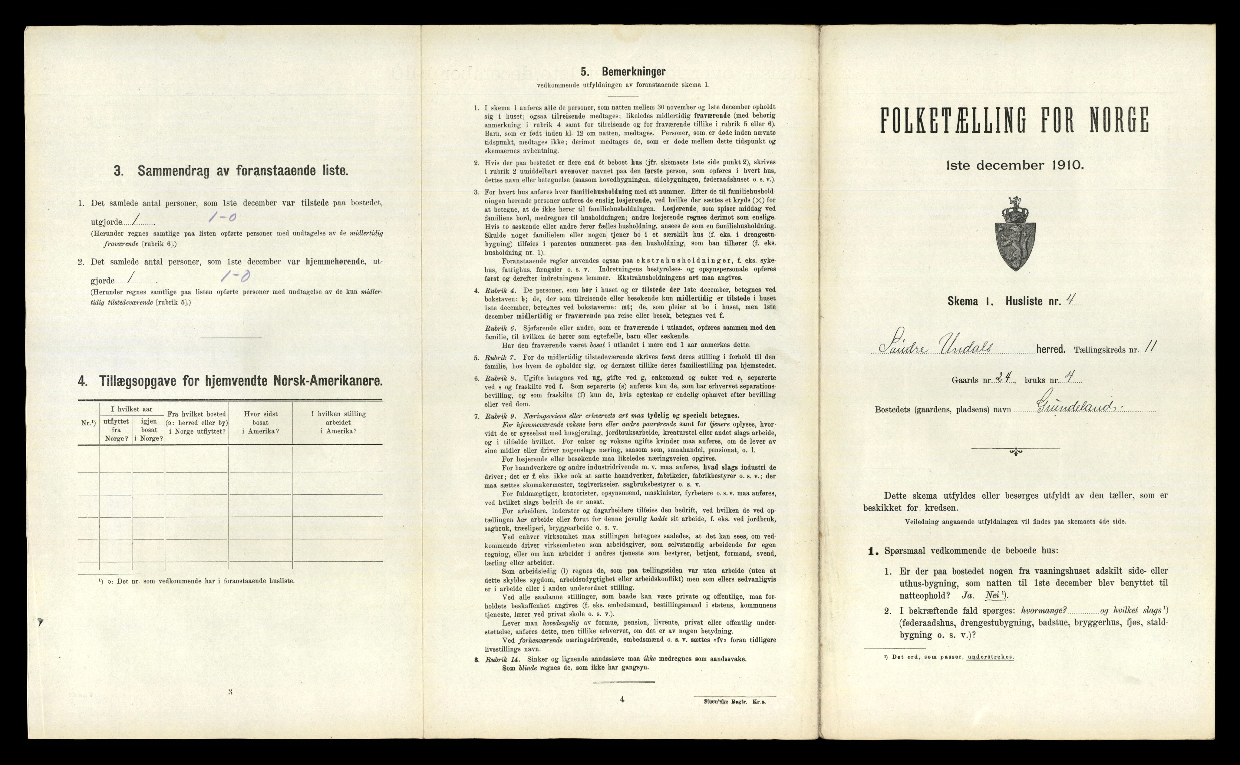 RA, 1910 census for Sør-Audnedal, 1910, p. 1011