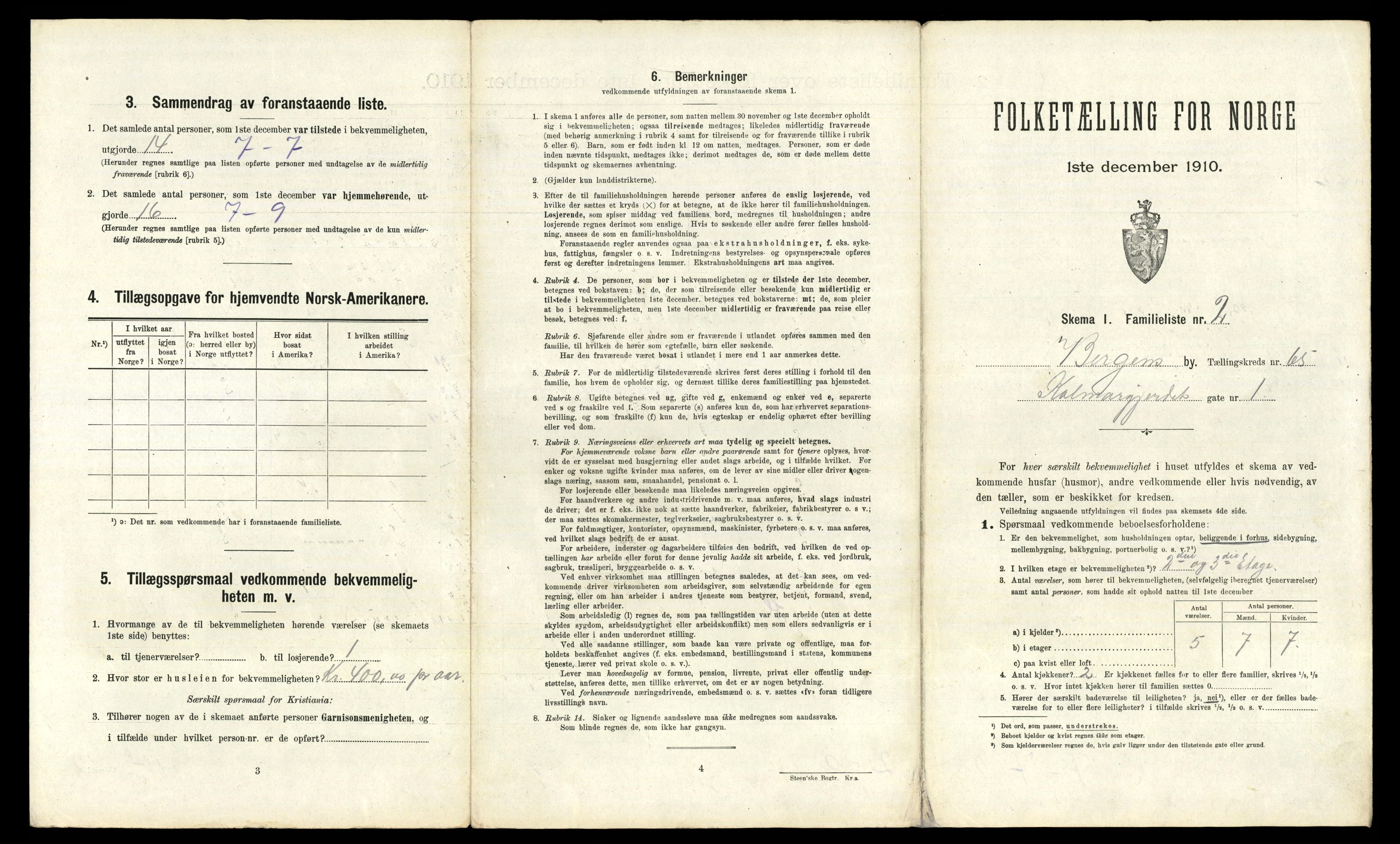 RA, 1910 census for Bergen, 1910, p. 22237