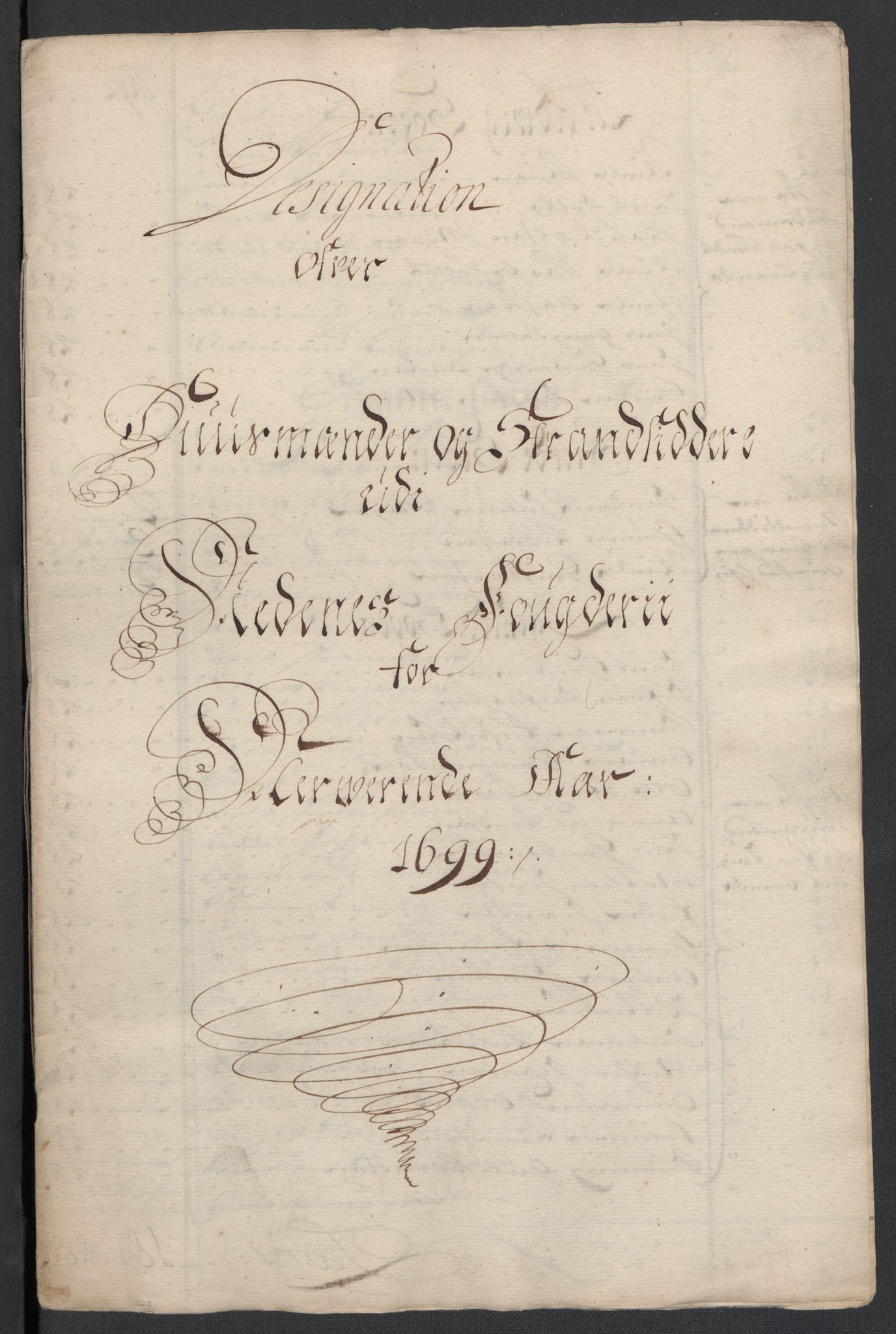 Rentekammeret inntil 1814, Reviderte regnskaper, Fogderegnskap, AV/RA-EA-4092/R39/L2314: Fogderegnskap Nedenes, 1698-1699, p. 254