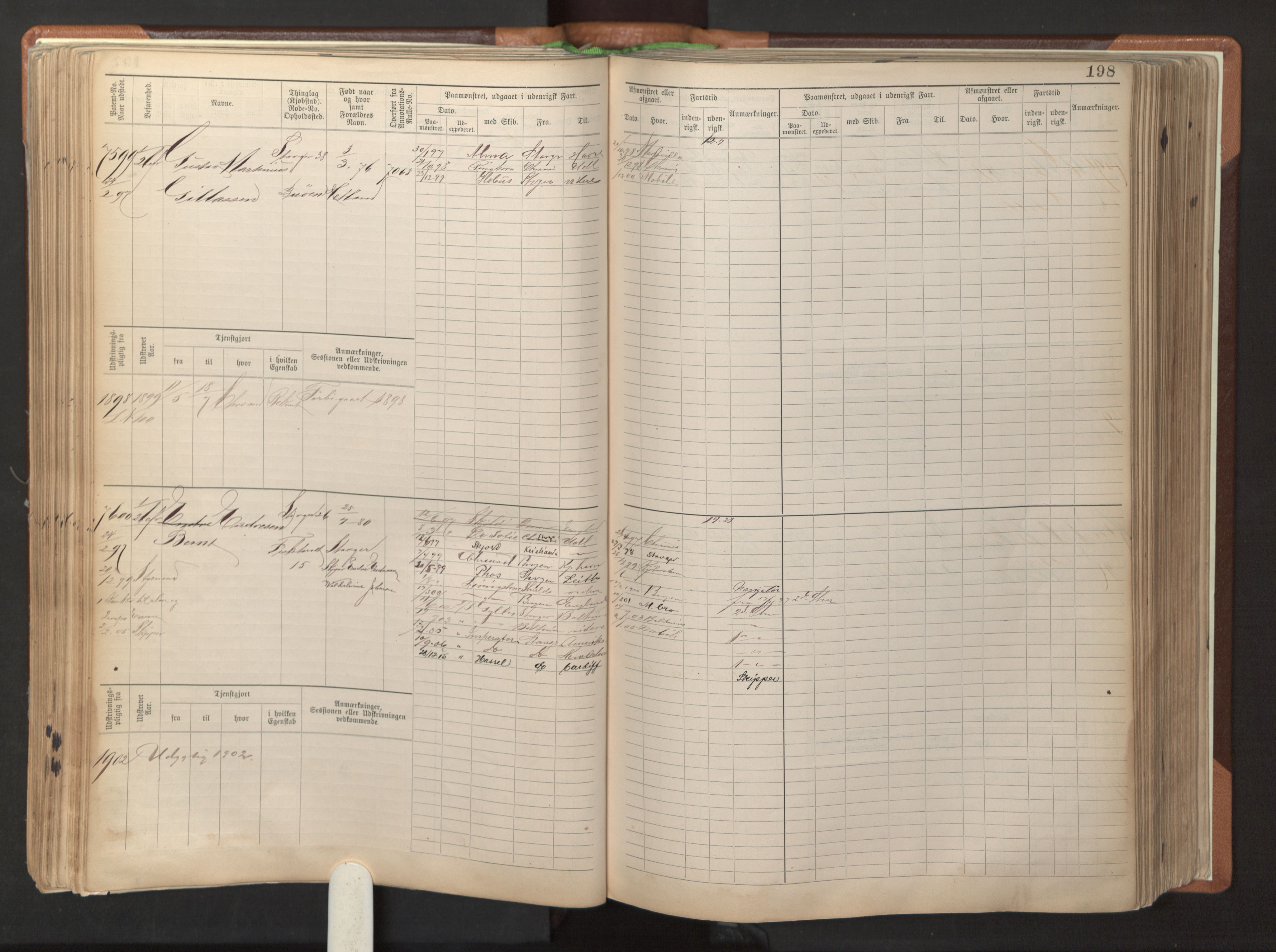 Stavanger sjømannskontor, AV/SAST-A-102006/F/Fb/Fbb/L0022: Sjøfartshovedrulle patnentnr. 7205-8160 (dublett), 1894, p. 202
