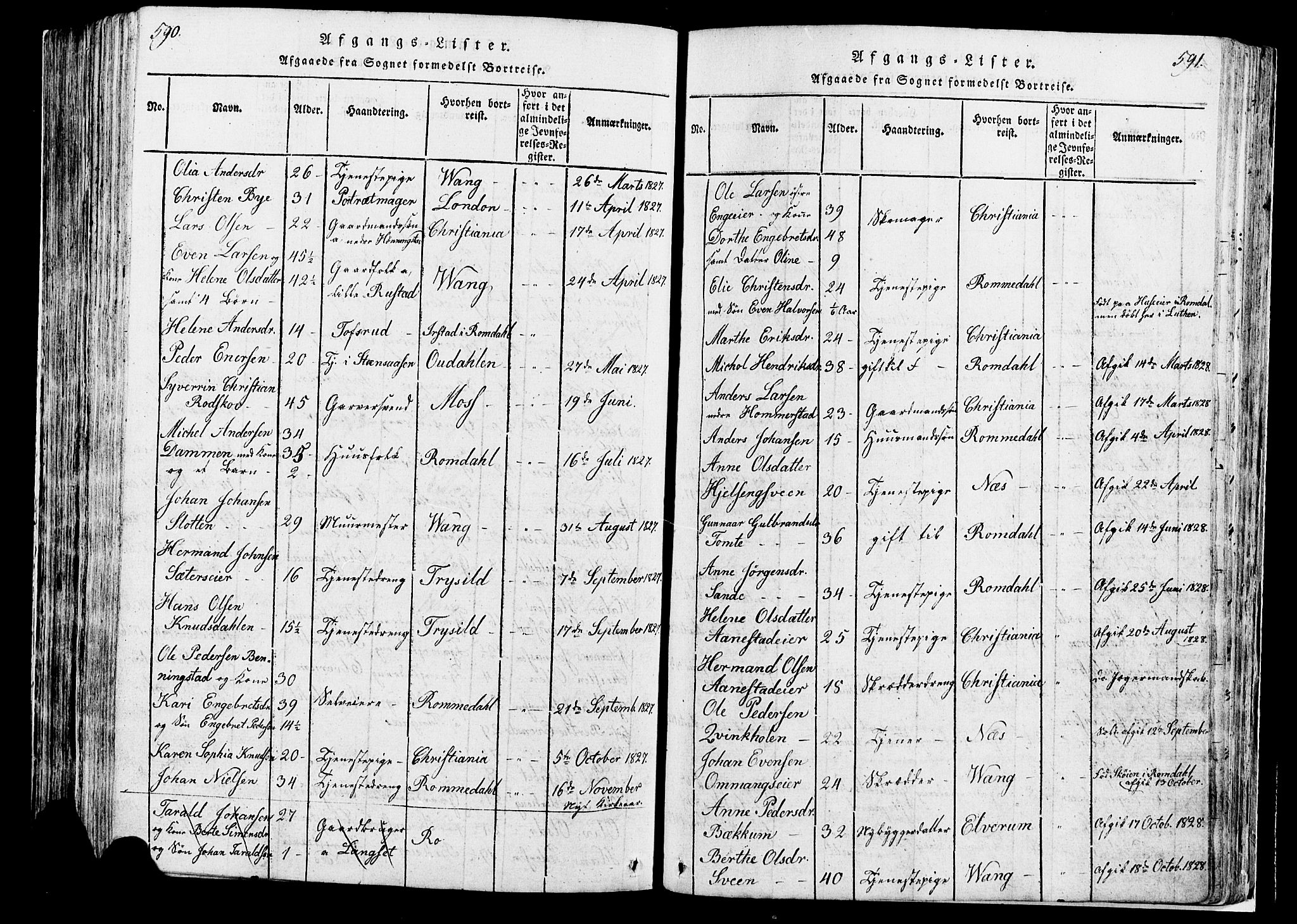 Løten prestekontor, SAH/PREST-022/K/Ka/L0005: Parish register (official) no. 5, 1814-1832, p. 590-591