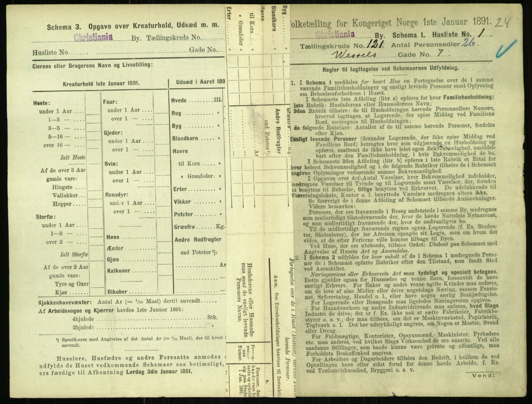 RA, 1891 census for 0301 Kristiania, 1891, p. 64180