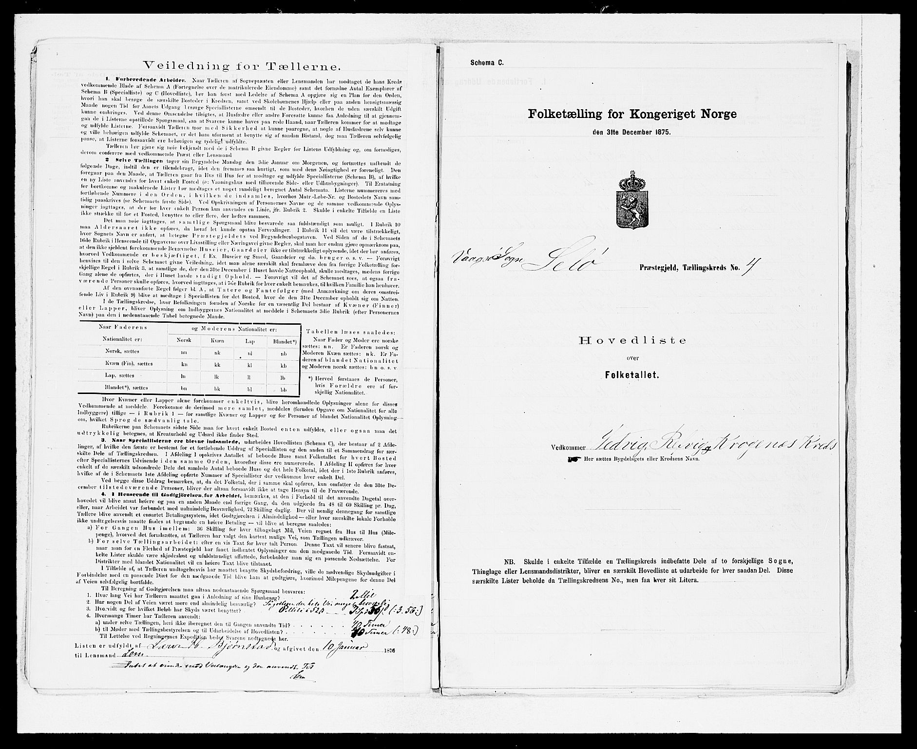 SAB, 1875 Census for 1441P Selje, 1875, p. 9