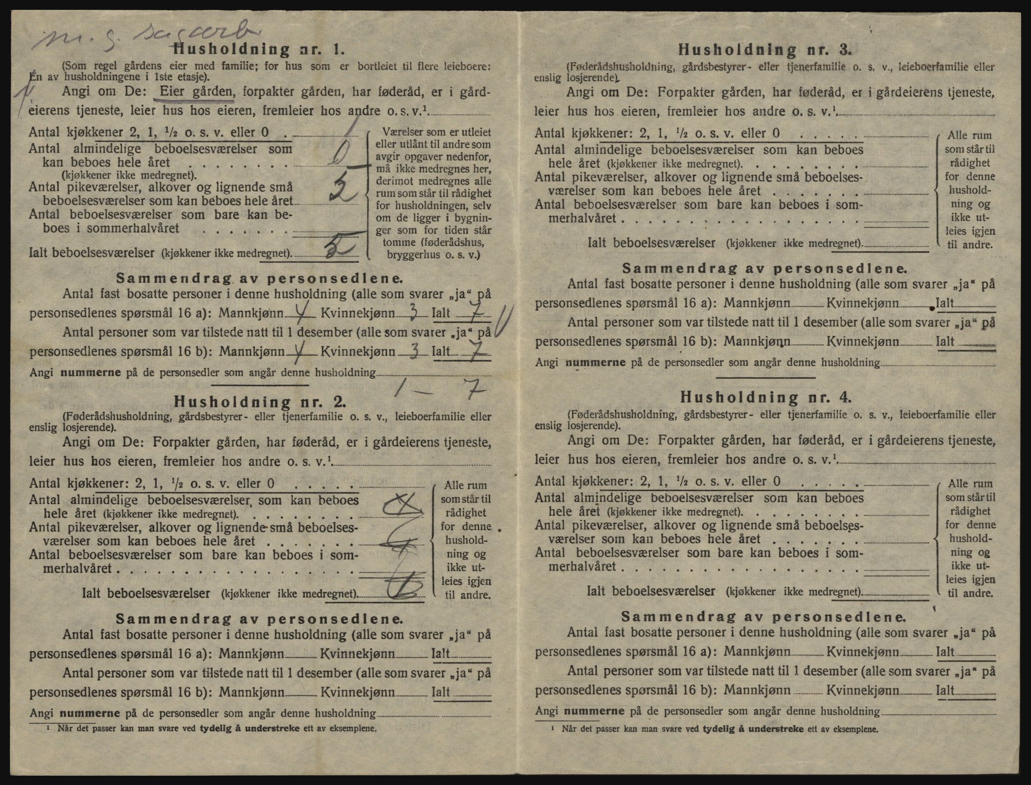 SAO, 1920 census for Glemmen, 1920, p. 1922