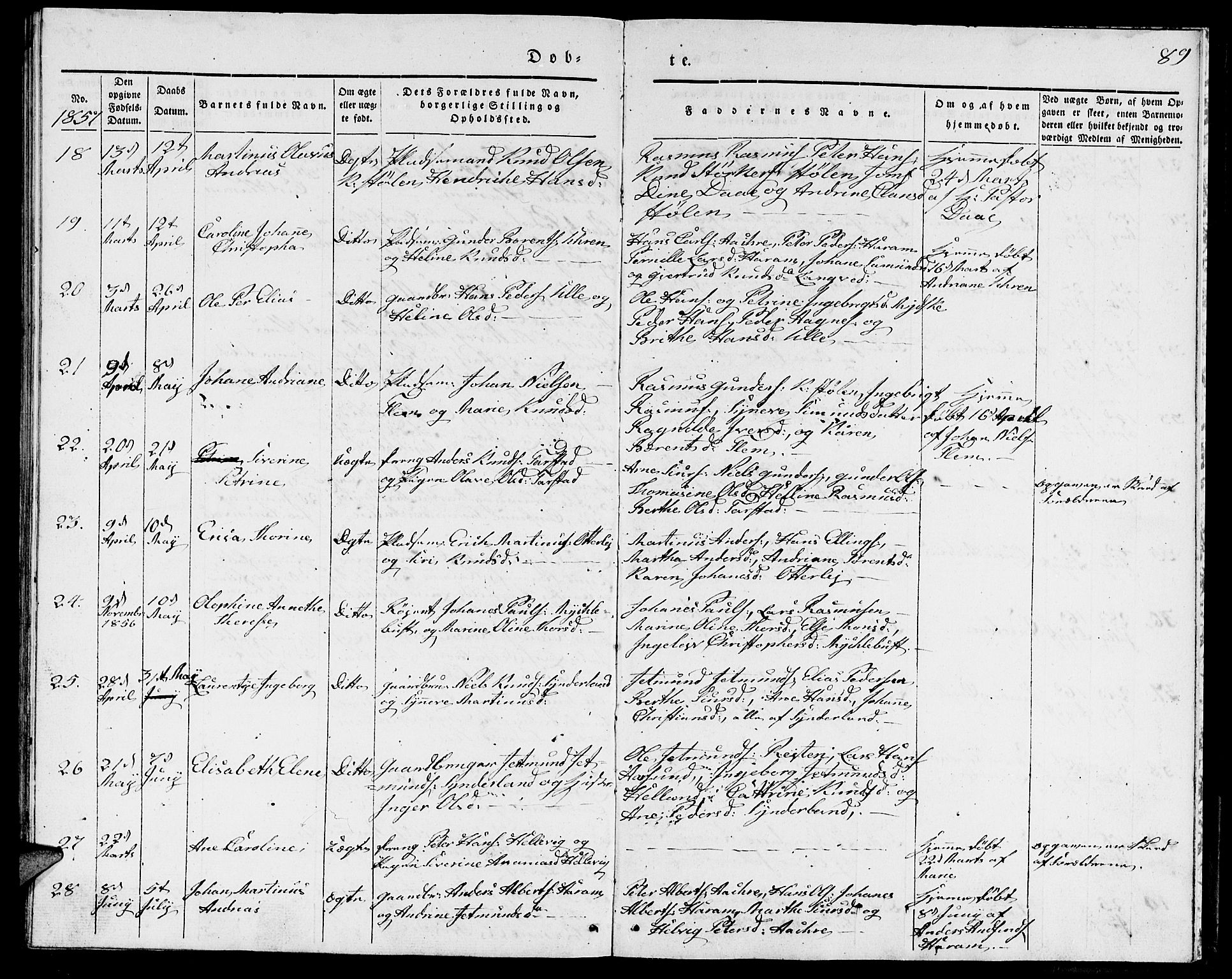 Ministerialprotokoller, klokkerbøker og fødselsregistre - Møre og Romsdal, AV/SAT-A-1454/536/L0507: Parish register (copy) no. 536C02, 1839-1859, p. 89