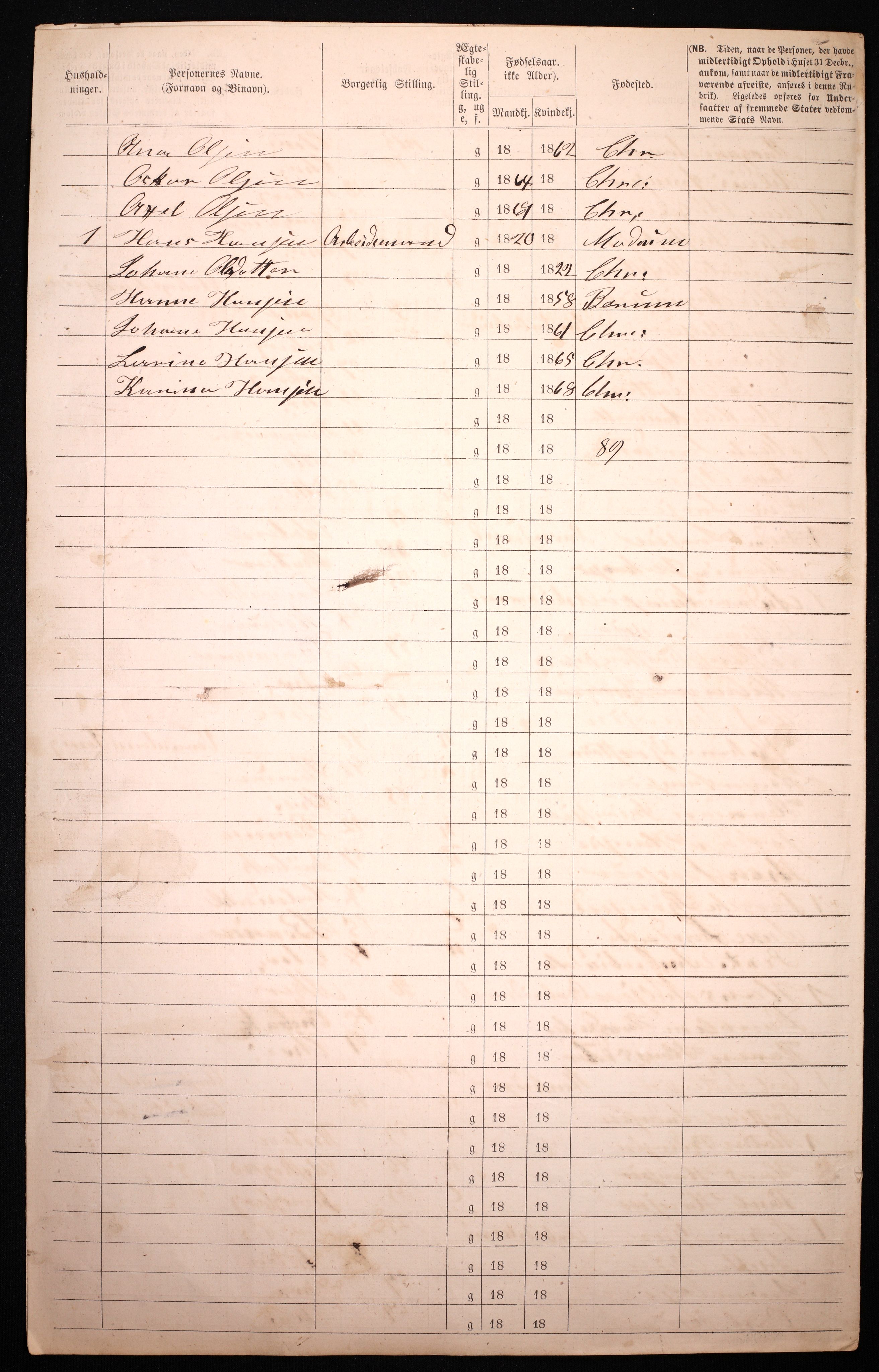 RA, 1870 census for 0301 Kristiania, 1870, p. 974