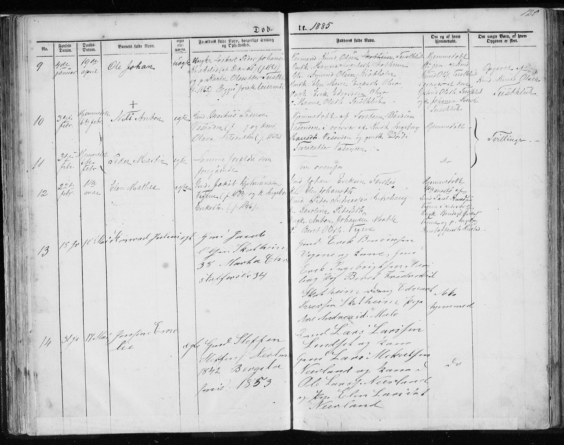 Ministerialprotokoller, klokkerbøker og fødselsregistre - Møre og Romsdal, AV/SAT-A-1454/567/L0782: Parish register (copy) no. 567C02, 1867-1886, p. 120