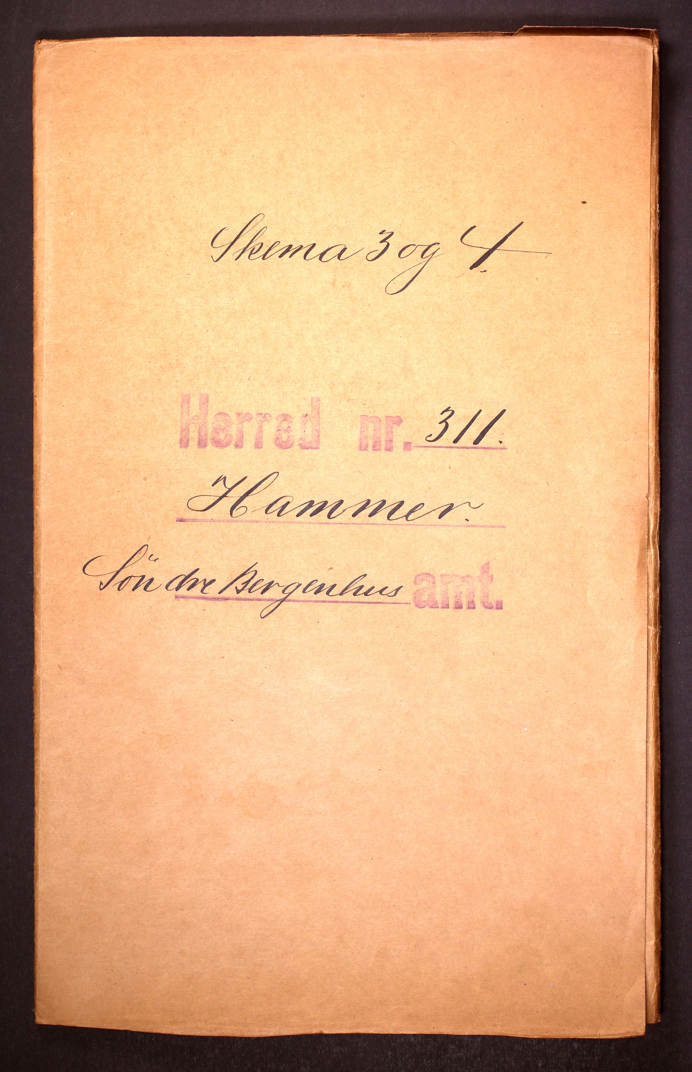 RA, 1910 census for Hamre, 1910, p. 1