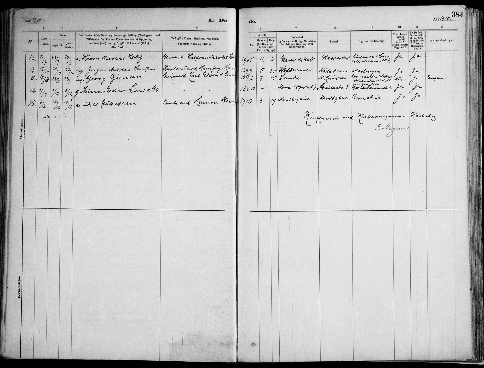 Skoger kirkebøker, AV/SAKO-A-59/F/Fa/L0006: Parish register (official) no. I 6, 1885-1910, p. 384