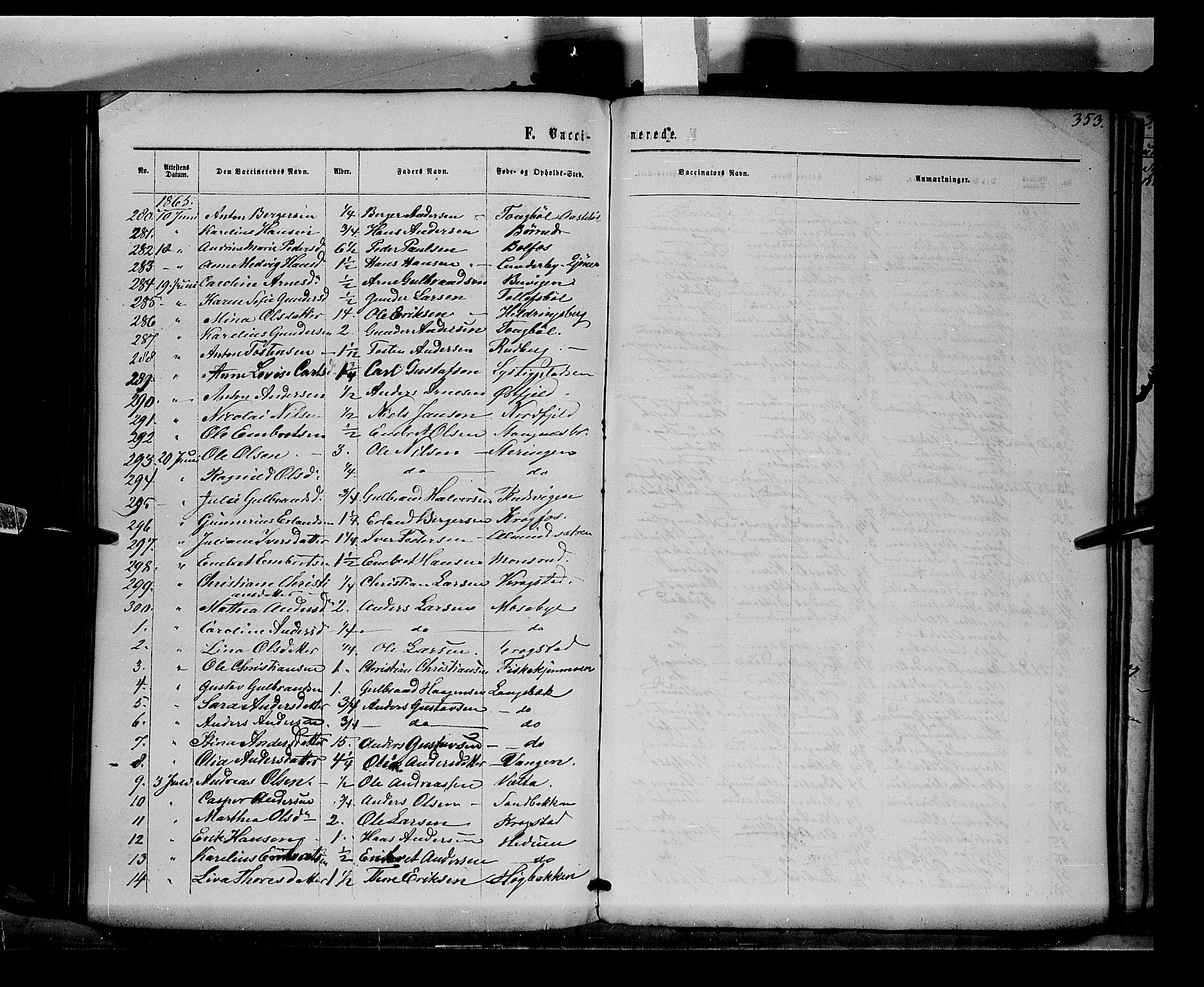 Eidskog prestekontor, AV/SAH-PREST-026/H/Ha/Haa/L0001: Parish register (official) no. 1, 1860-1867, p. 353