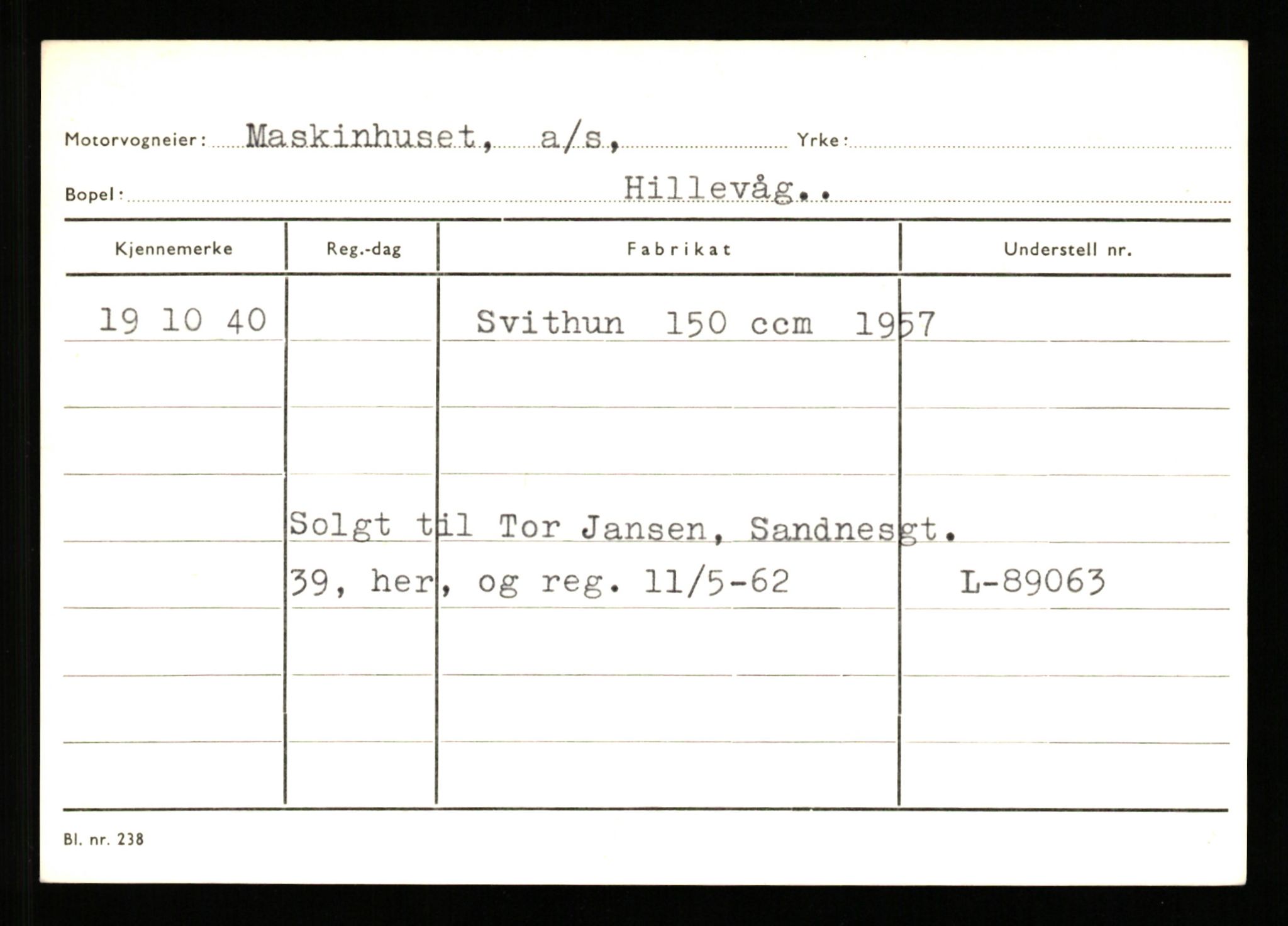 Stavanger trafikkstasjon, AV/SAST-A-101942/0/G/L0010: Registreringsnummer: 130000 - 239953, 1930-1971, p. 2155