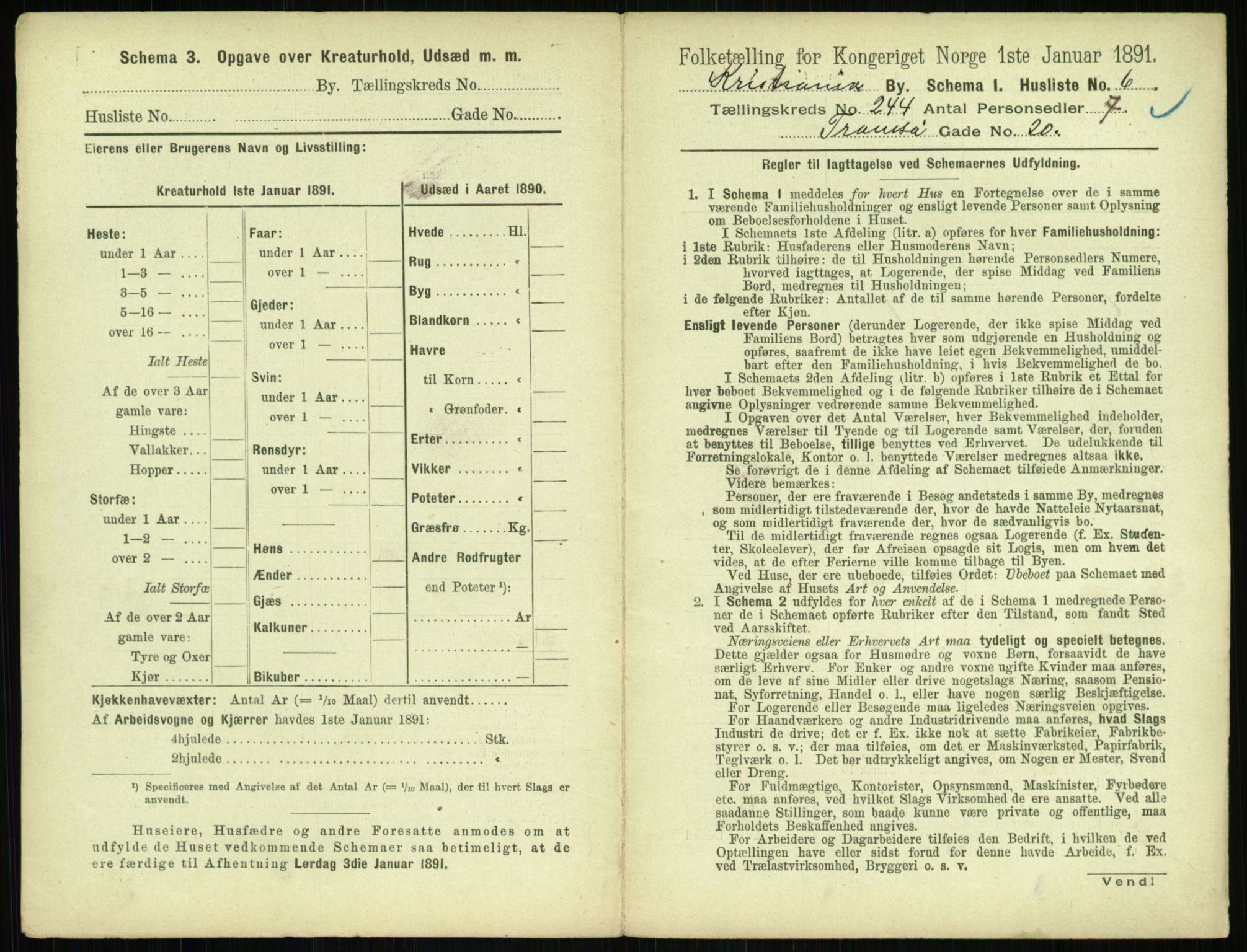 RA, 1891 census for 0301 Kristiania, 1891, p. 148404