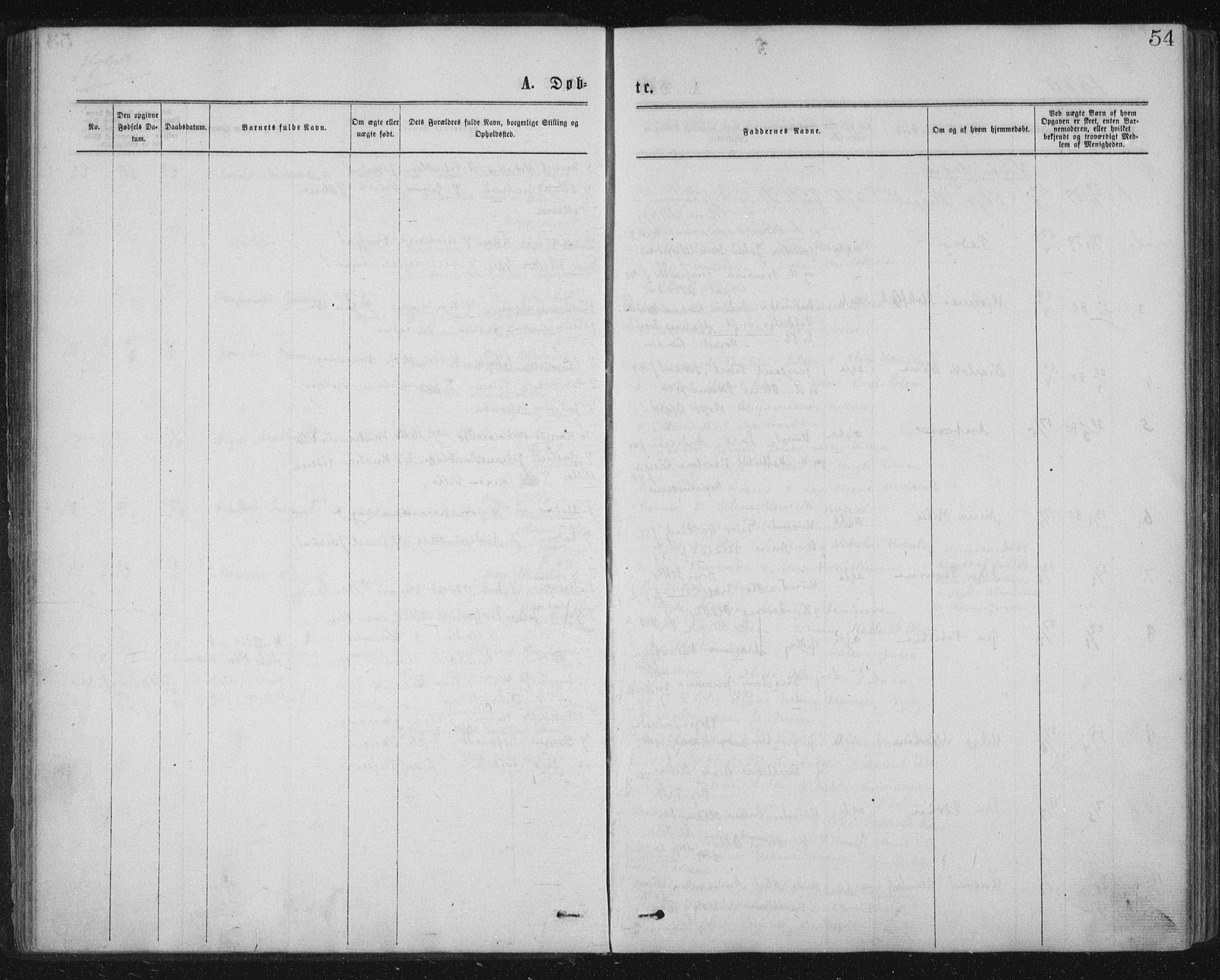 Ministerialprotokoller, klokkerbøker og fødselsregistre - Nord-Trøndelag, AV/SAT-A-1458/771/L0596: Parish register (official) no. 771A03, 1870-1884, p. 54