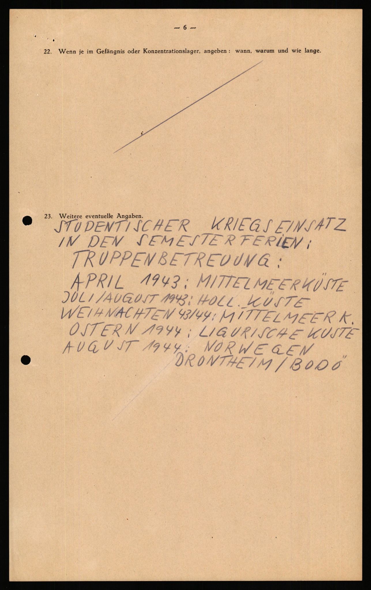 Forsvaret, Forsvarets overkommando II, AV/RA-RAFA-3915/D/Db/L0040: CI Questionaires. Tyske okkupasjonsstyrker i Norge. Østerrikere., 1945-1946, p. 240