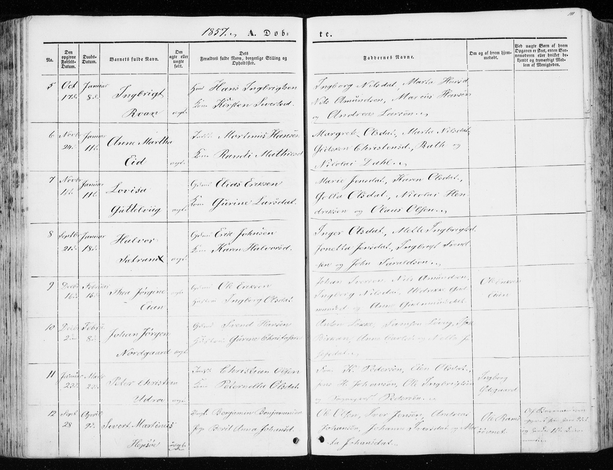 Ministerialprotokoller, klokkerbøker og fødselsregistre - Sør-Trøndelag, SAT/A-1456/657/L0704: Parish register (official) no. 657A05, 1846-1857, p. 111