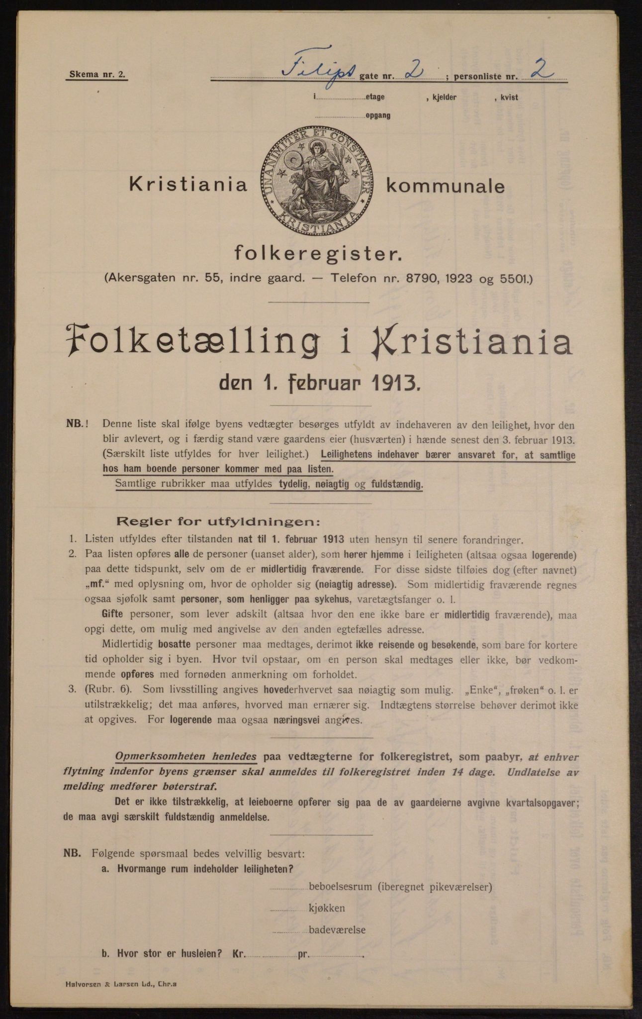 OBA, Municipal Census 1913 for Kristiania, 1913, p. 24348