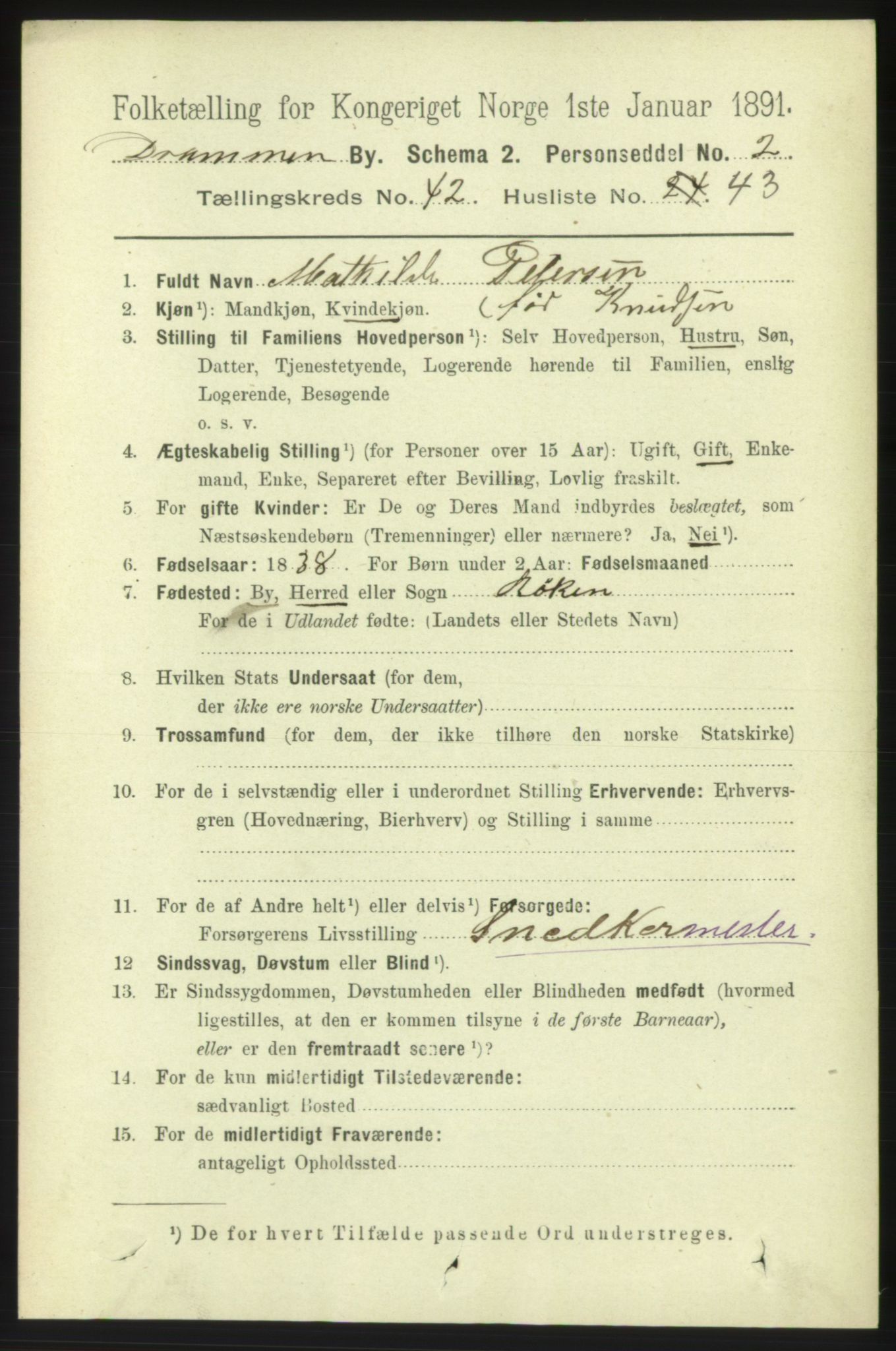 RA, 1891 census for 0602 Drammen, 1891, p. 25034