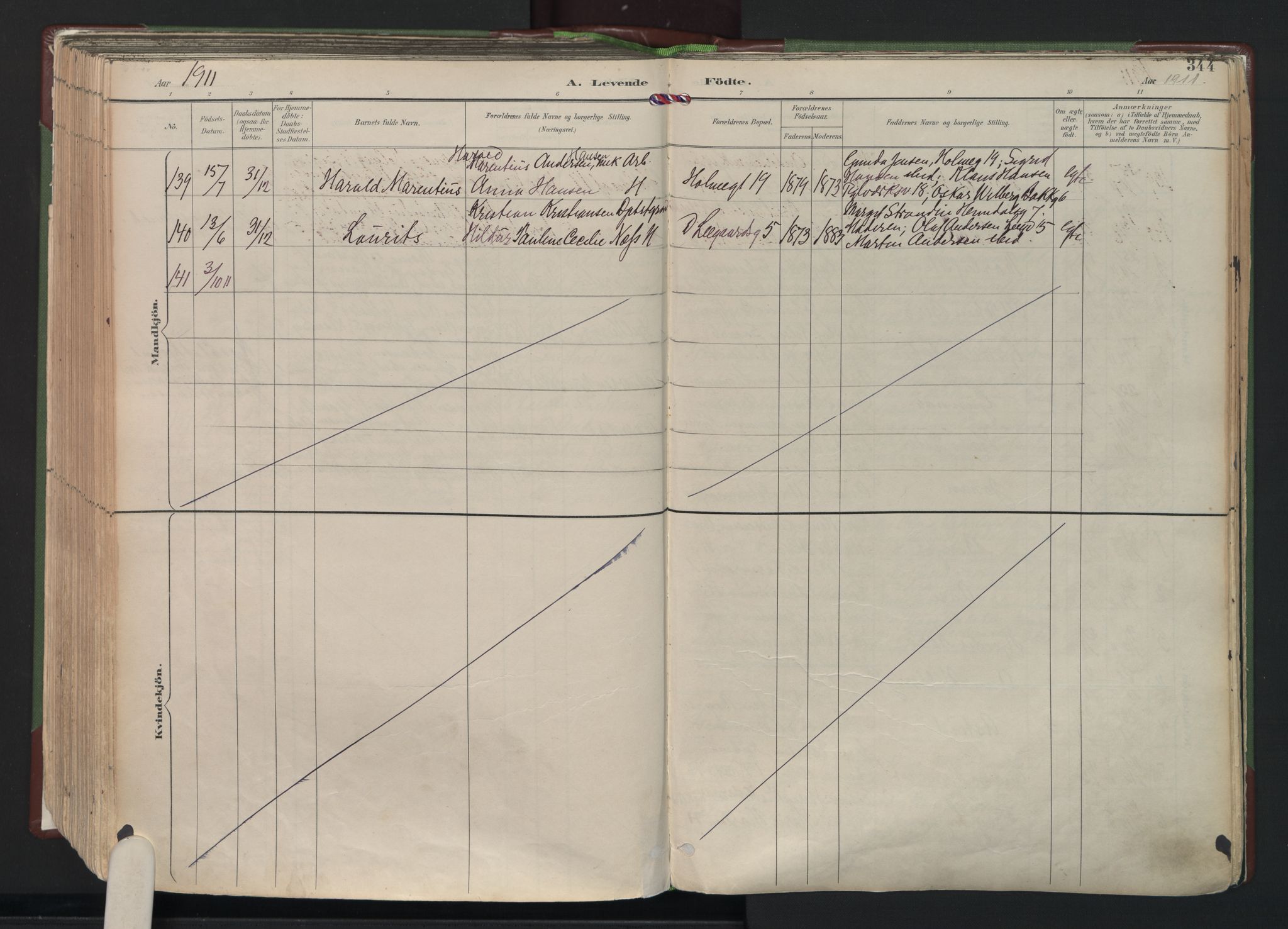 Fredrikstad domkirkes prestekontor Kirkebøker, AV/SAO-A-10906/F/Fa/L0006: Parish register (official) no. I 6, 1894-1914, p. 344