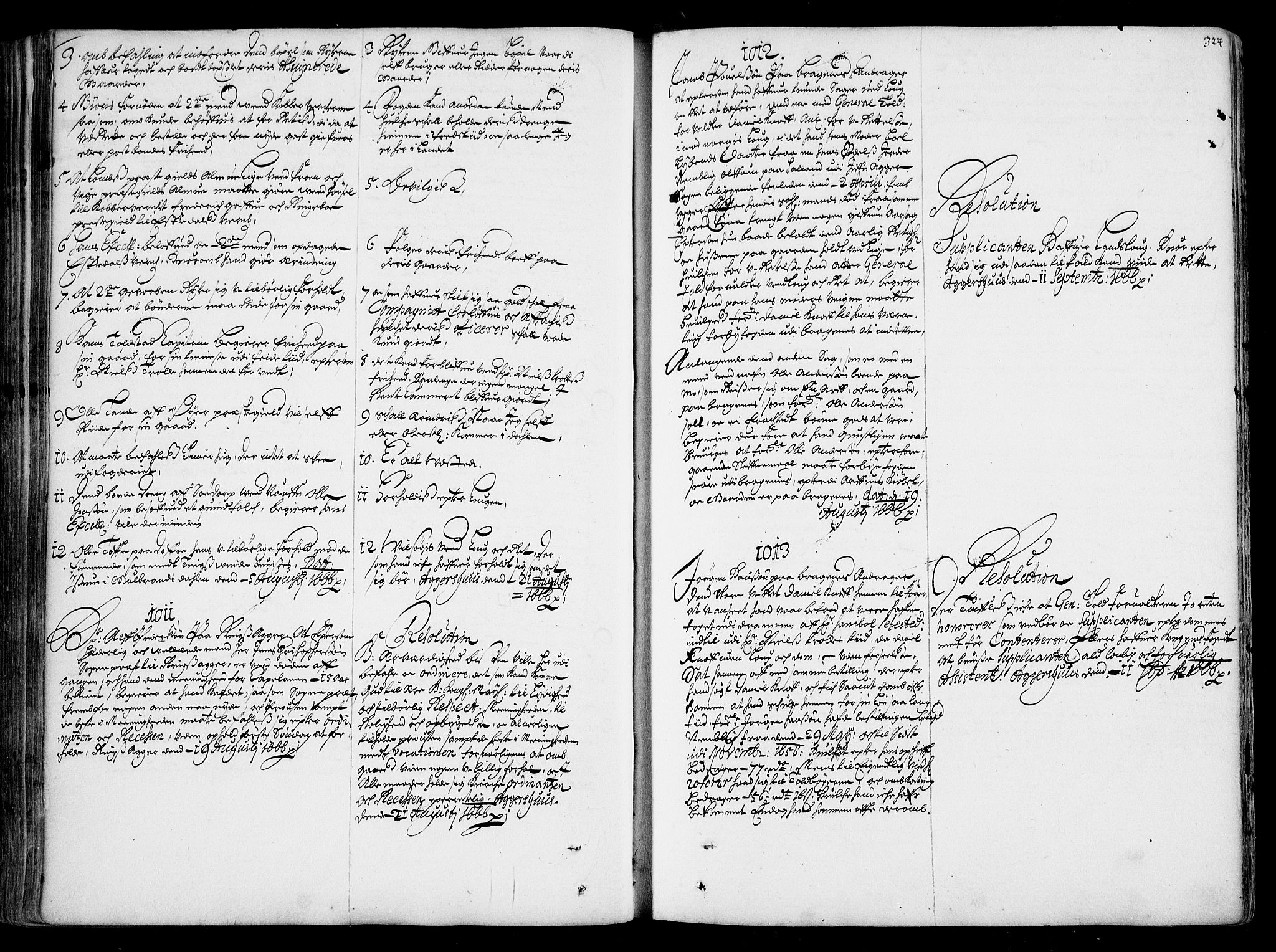 Stattholderembetet 1572-1771, AV/RA-EA-2870/Ad/L0001: Supplikasjons- og resolusjonsprotokoll, 1662-1669, p. 323b-324a
